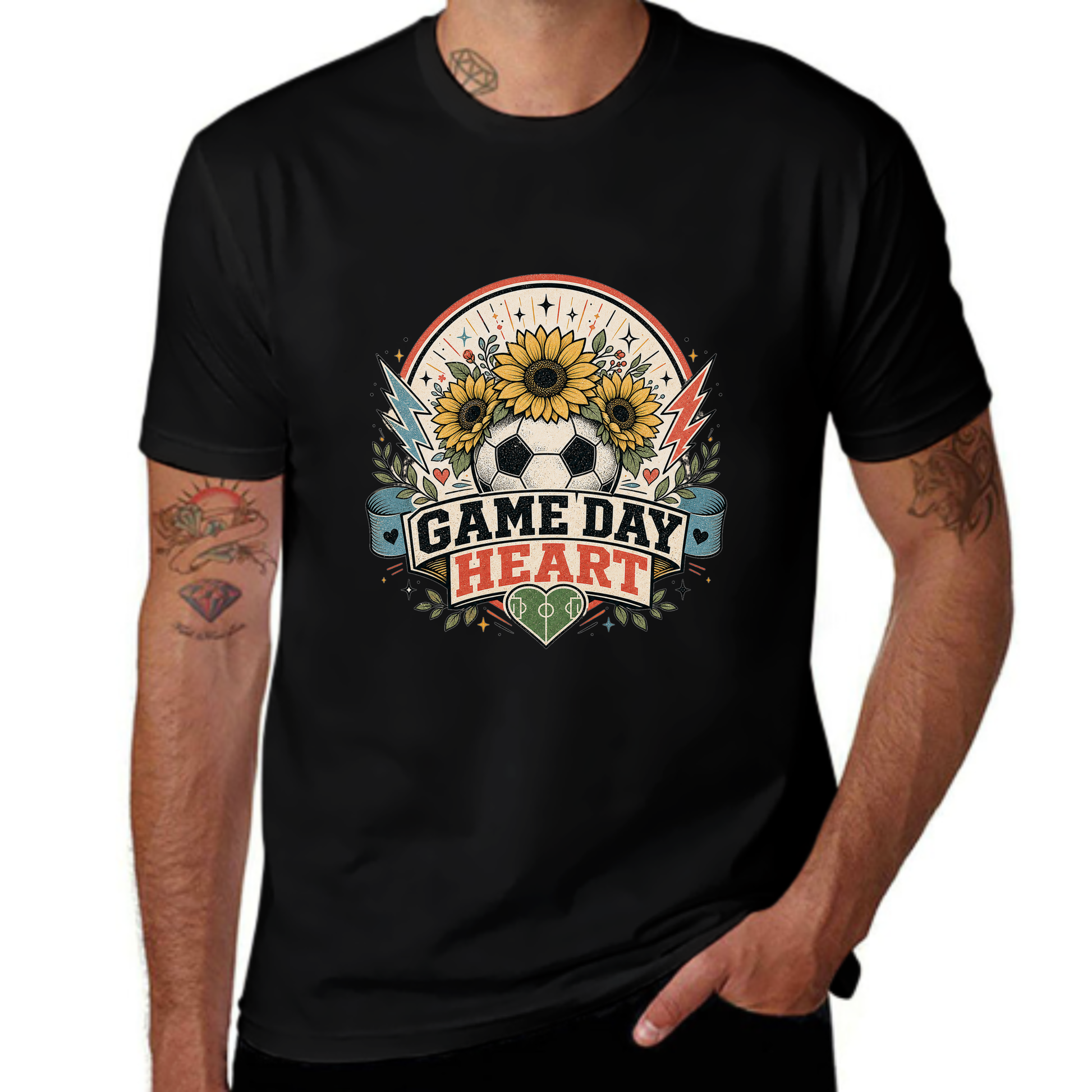 Exclusive Drop Game Day Heart Floral Soccer Tee