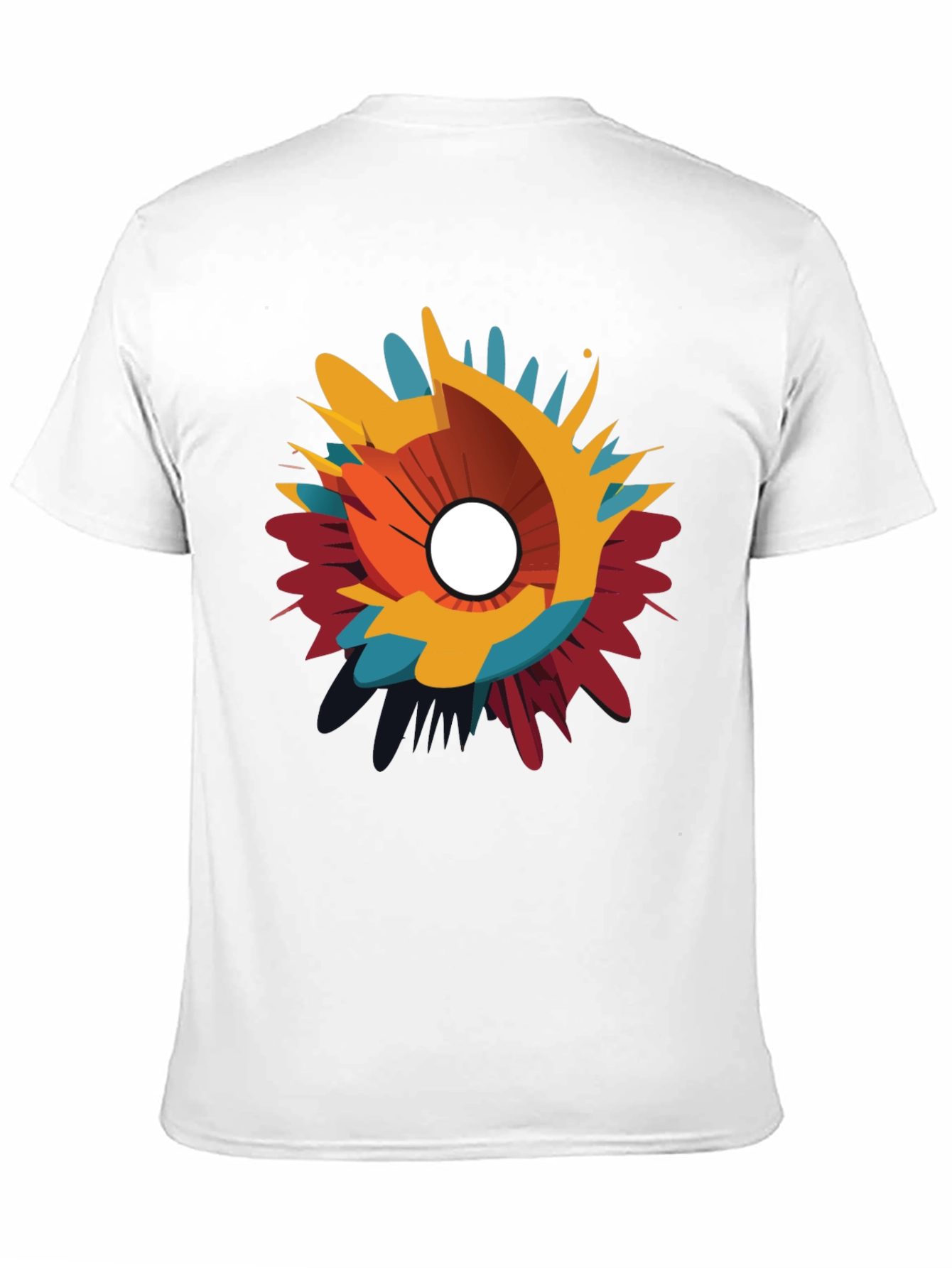 Abstract Splash Graphic Black T-Shirt
