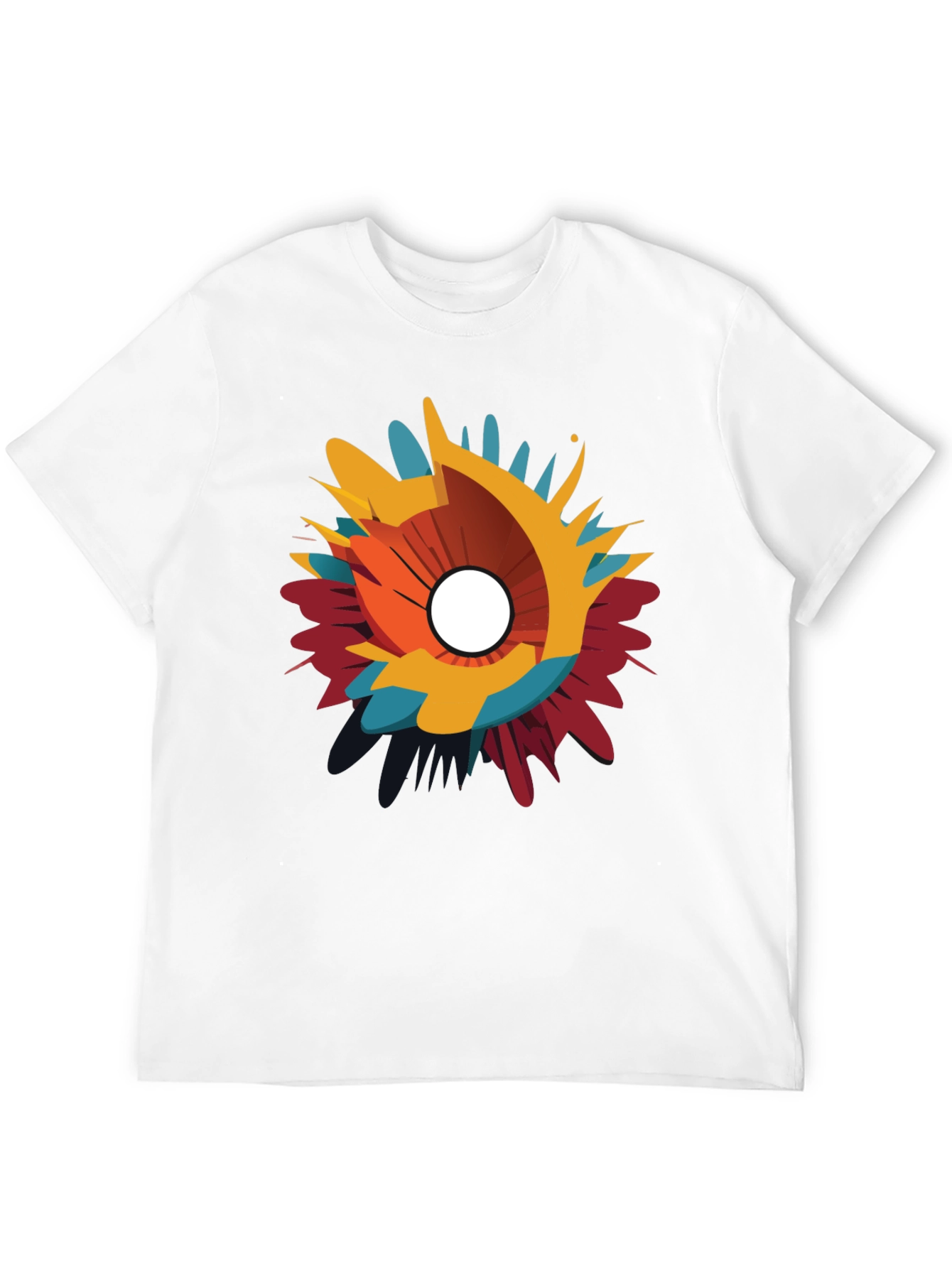 Abstract Splash Graphic Black T-Shirt