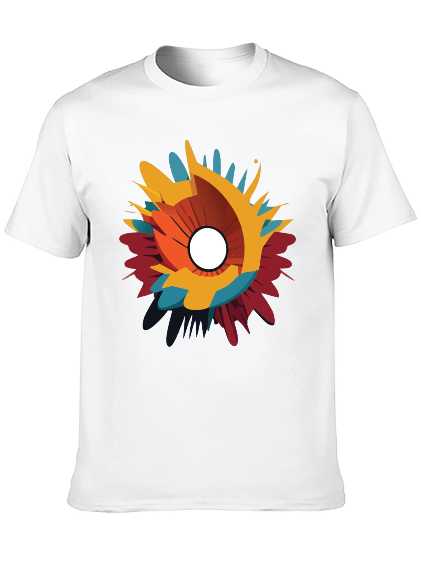 Abstract Splash Graphic Black T-Shirt