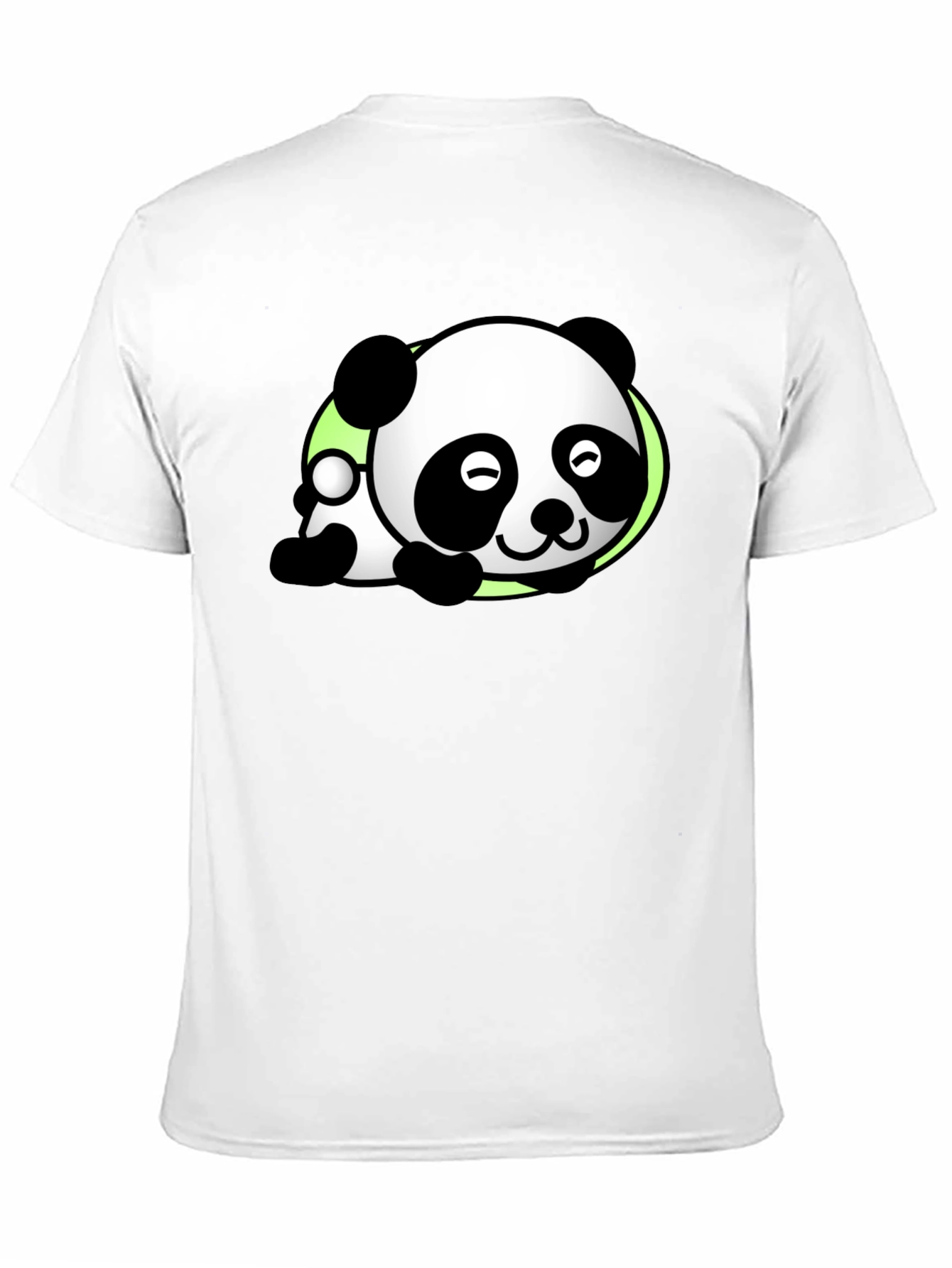 Cute Panda Graphic Tee - Black Casual T-Shirt