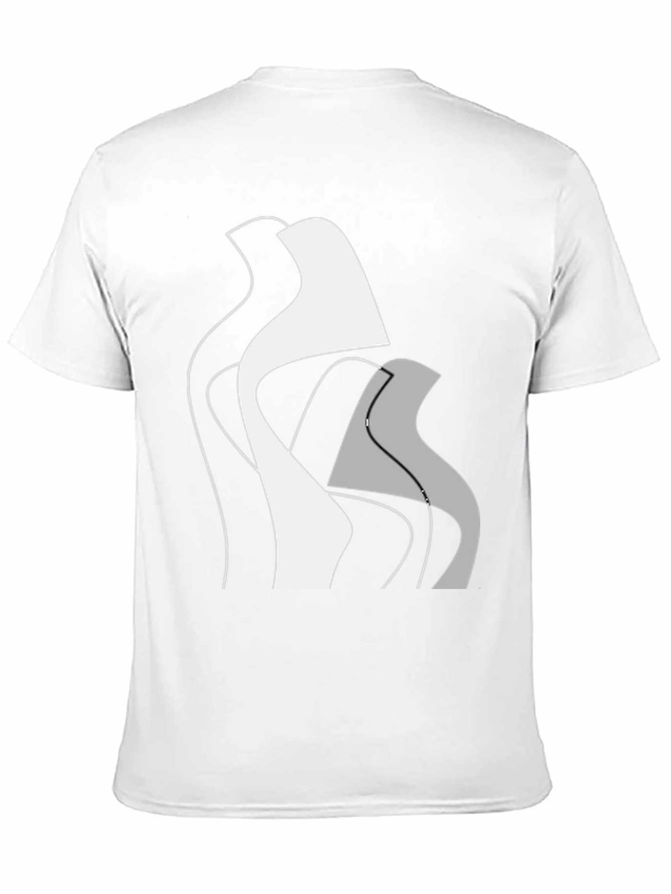 Abstract Modern Art Graphic Tee - Black