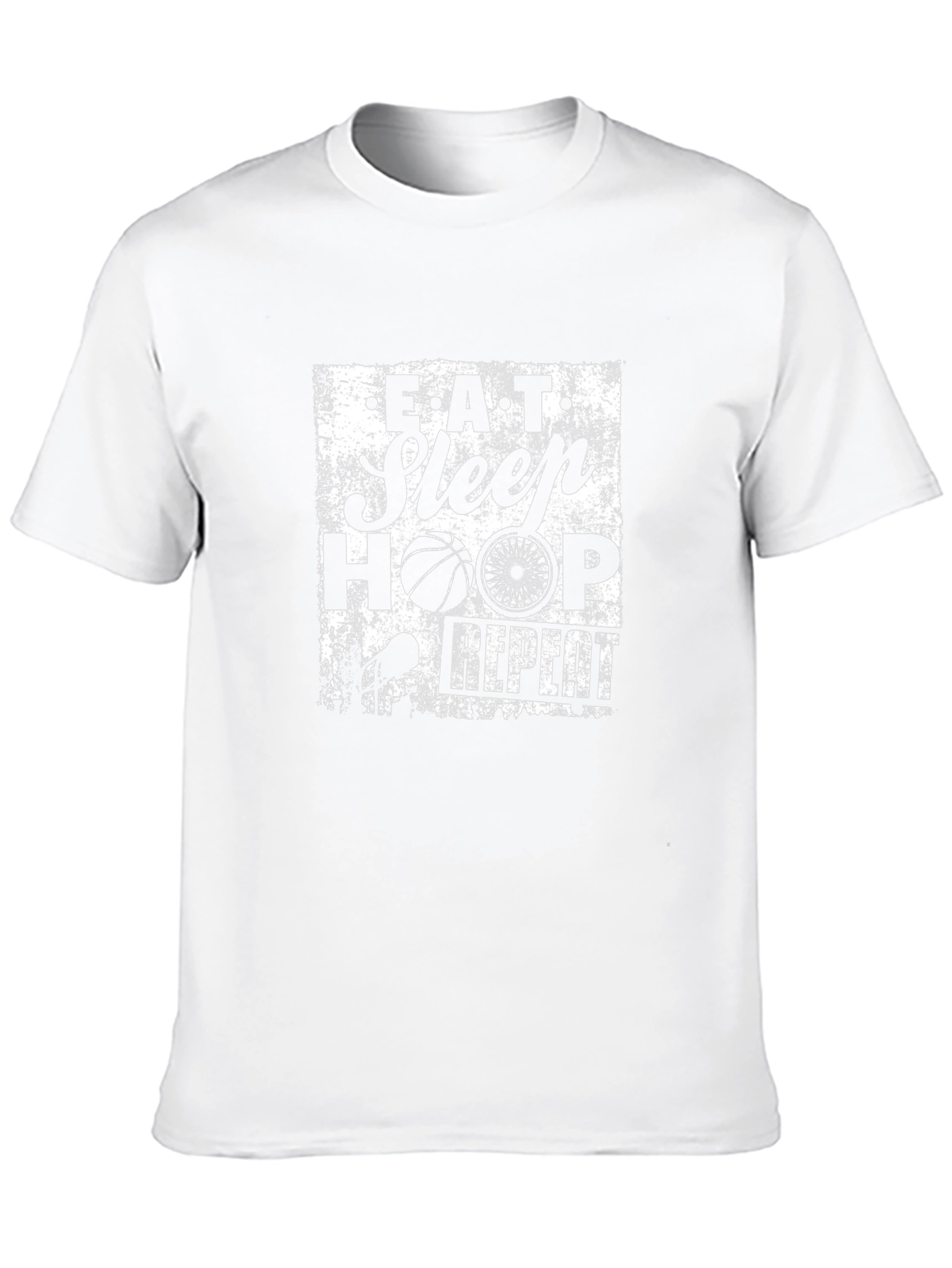 Eat Sleep Hoop Repeat Black Graphic Tee
