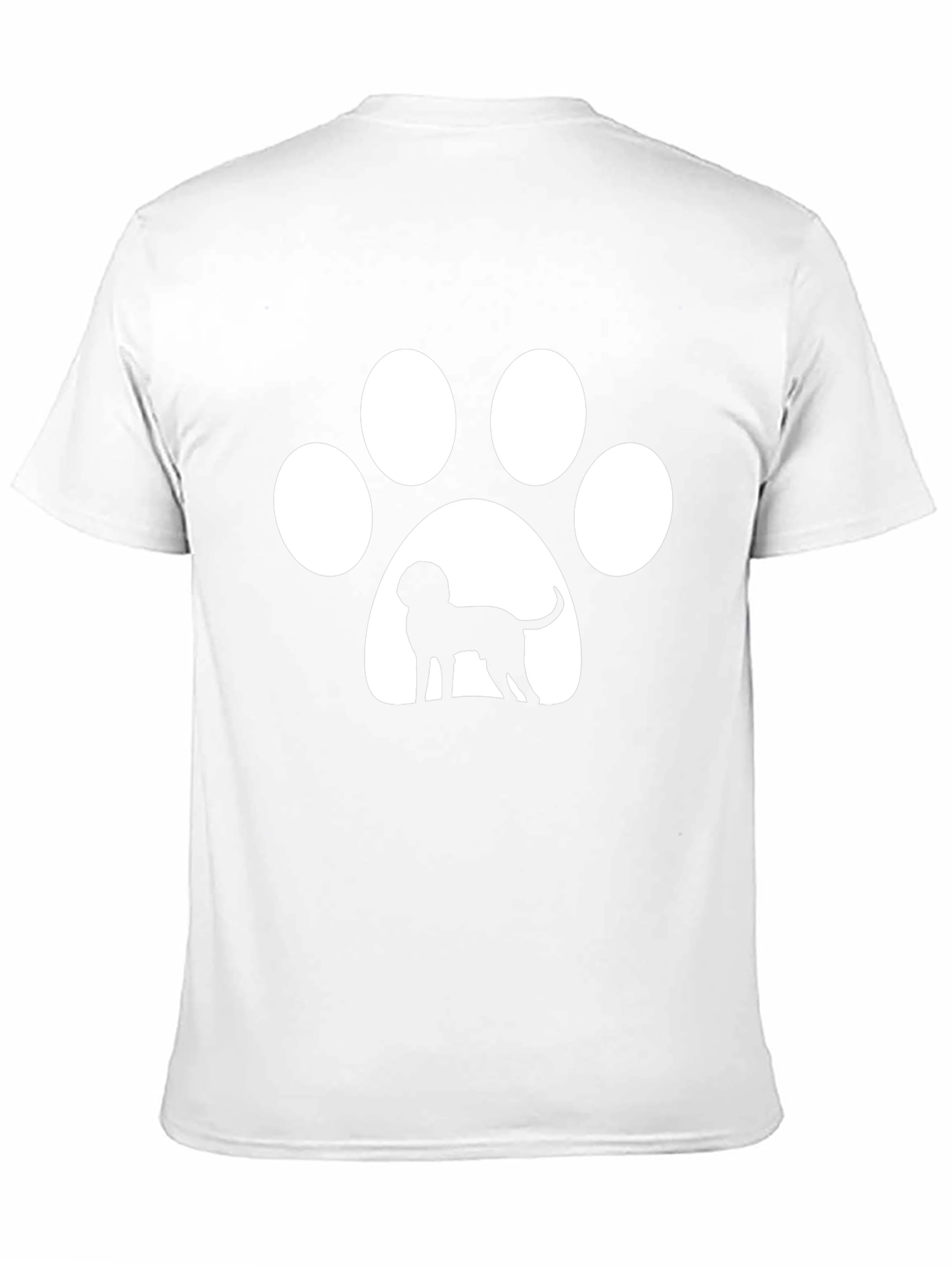 Dog Paw Print T-Shirt - Mens Black Tee