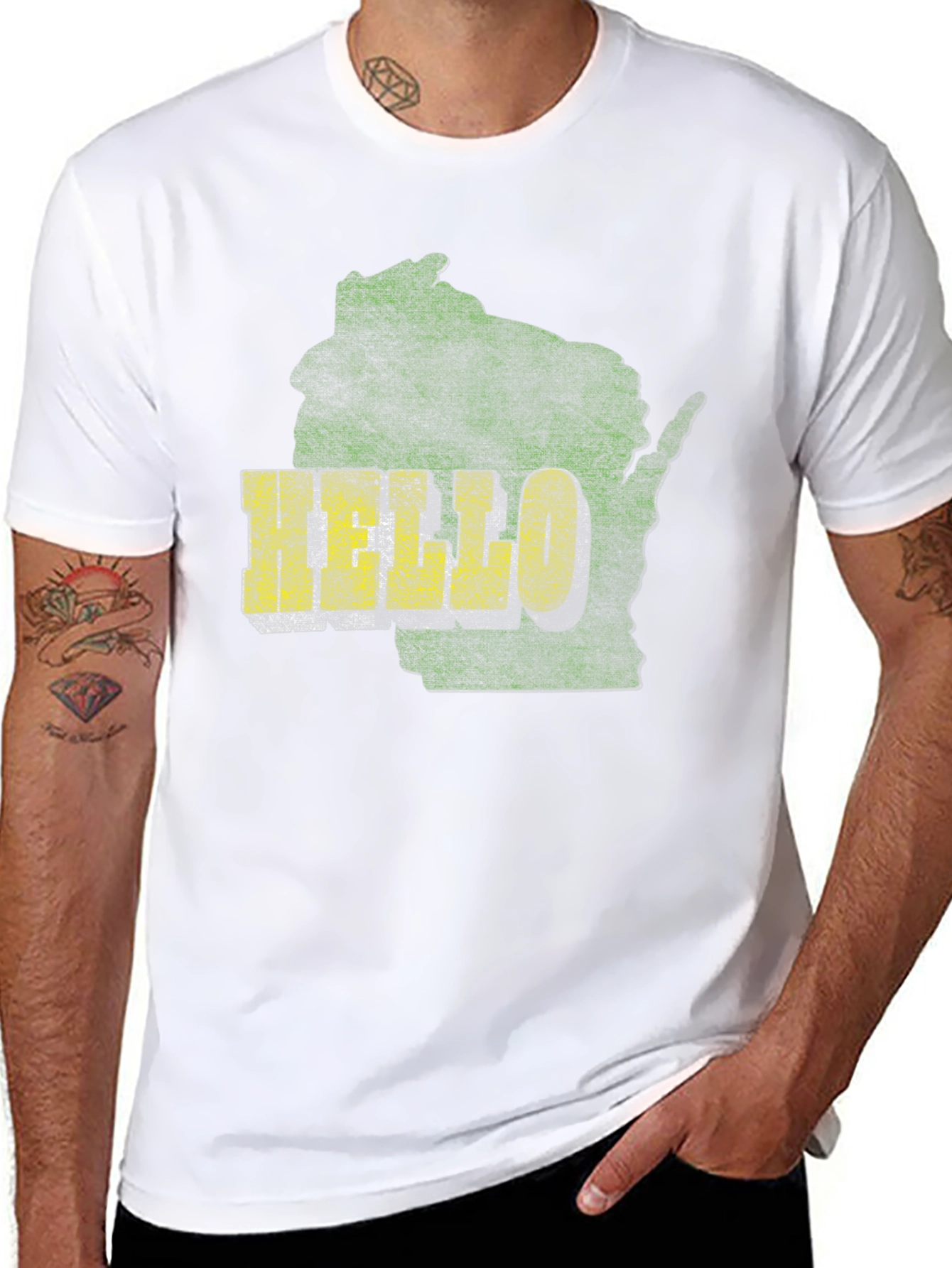 Wisconsin Graphic Tee - Distressed Style