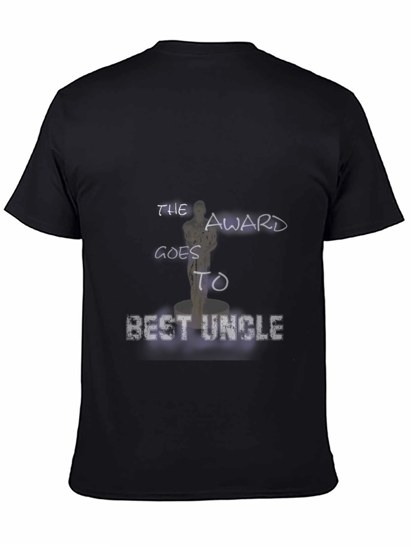 Best Uncle Award T-Shirt -  Black Cotton Tee