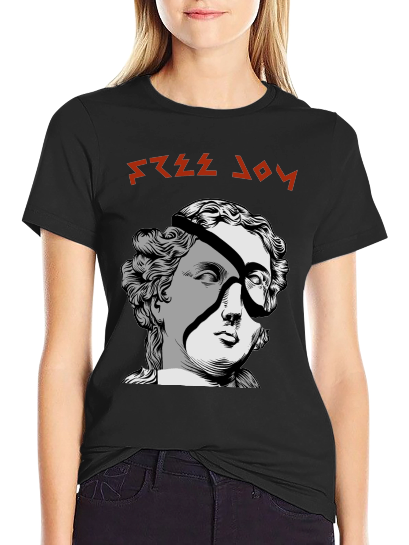 Free Joy Graphic Tee - Unique Design Black T-Shirt