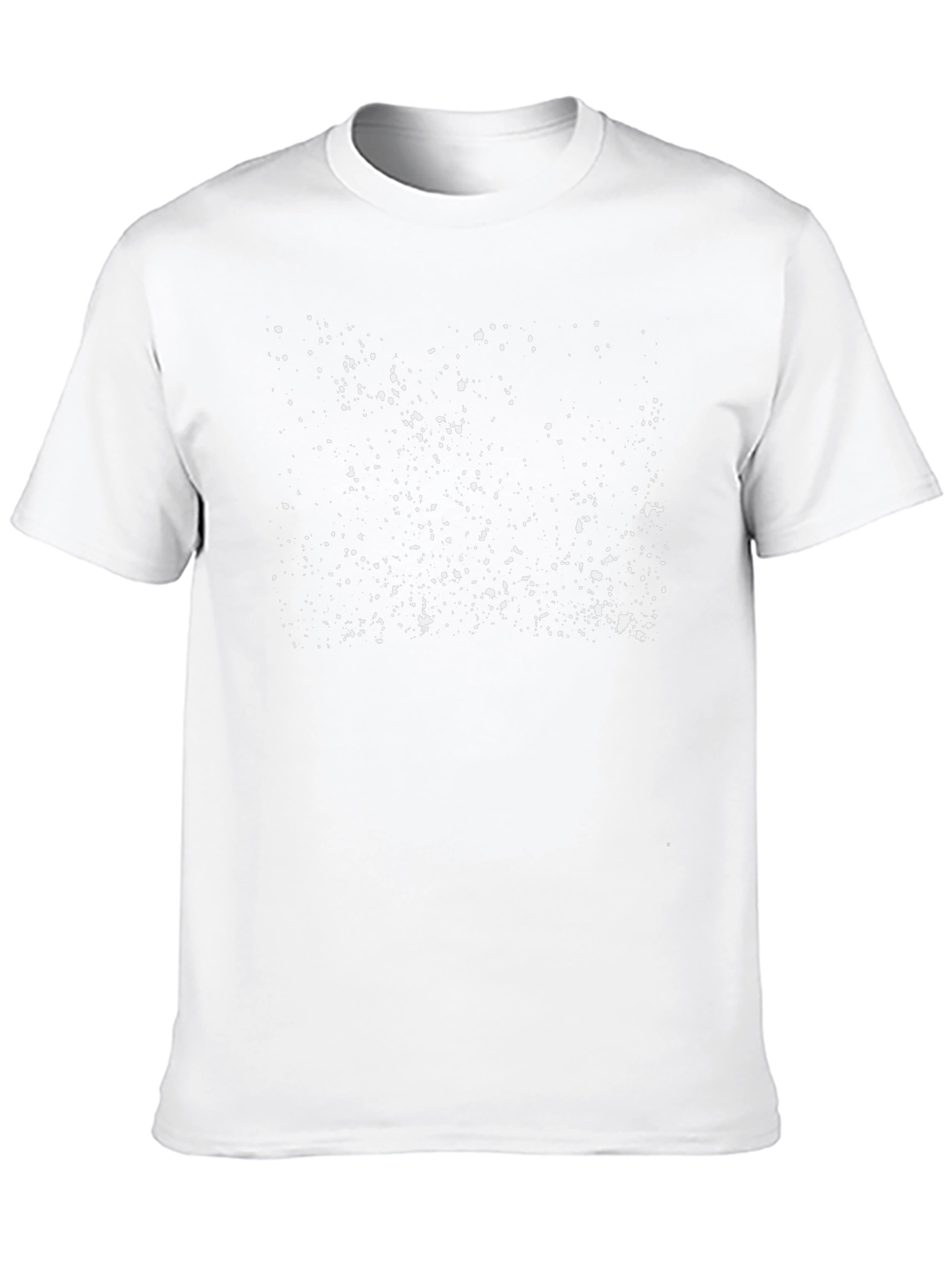 Abstract Splatter Print Black T-Shirt