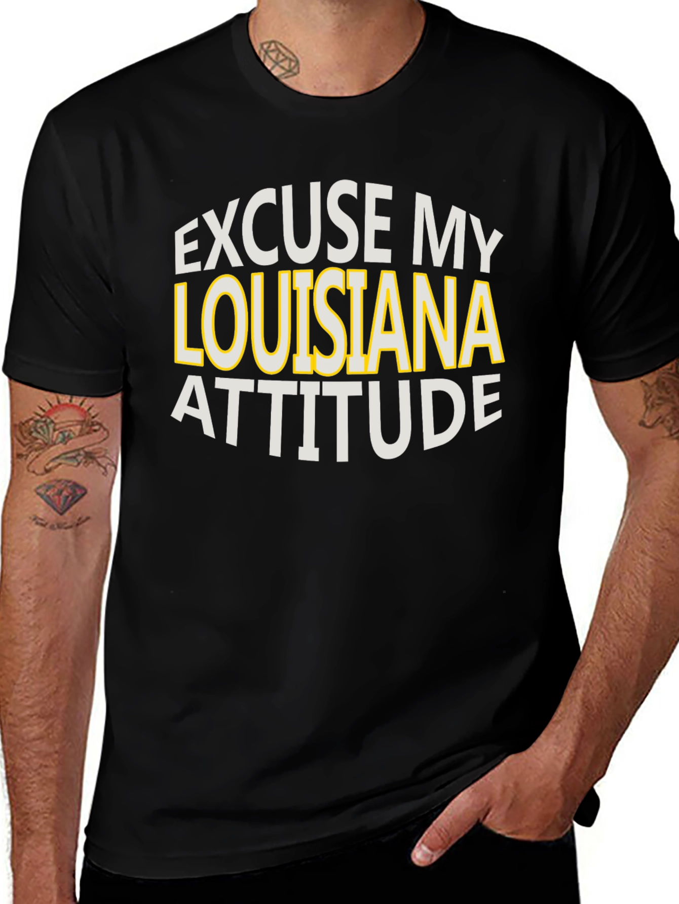 Excuse My Louisiana Attitude Graphic T-Shirt