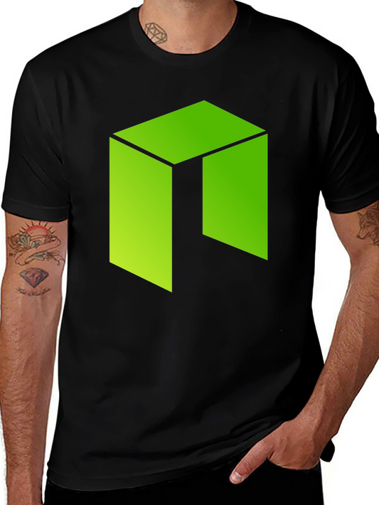 Geometric Green Logo Graphic T-Shirt