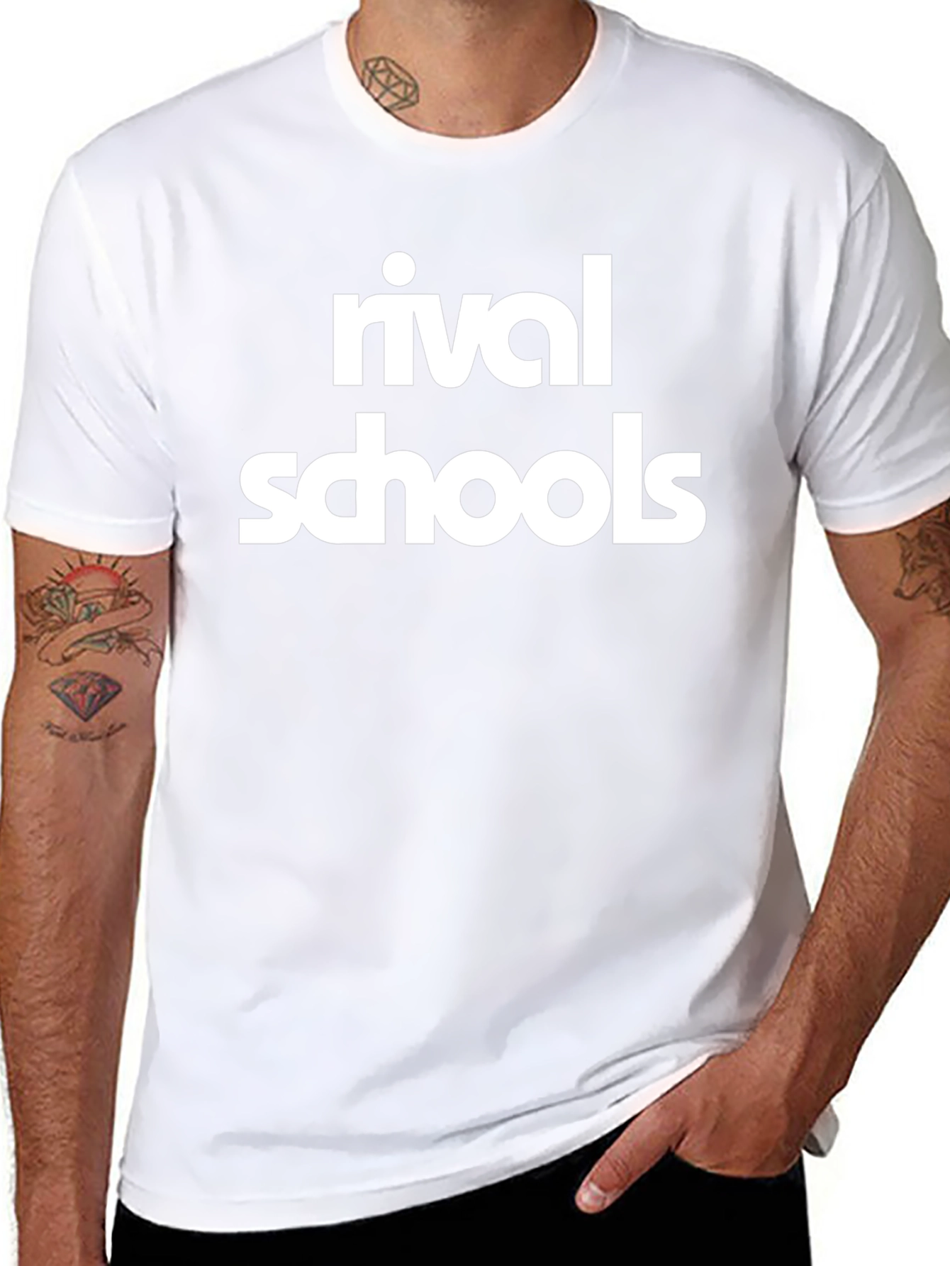 Rival Schools Graphic Tee - Black Cotton T-Shirt