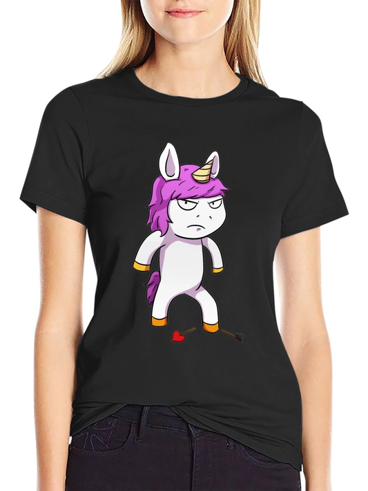 Grumpy Unicorn T-Shirt - Funny Cartoon Tee