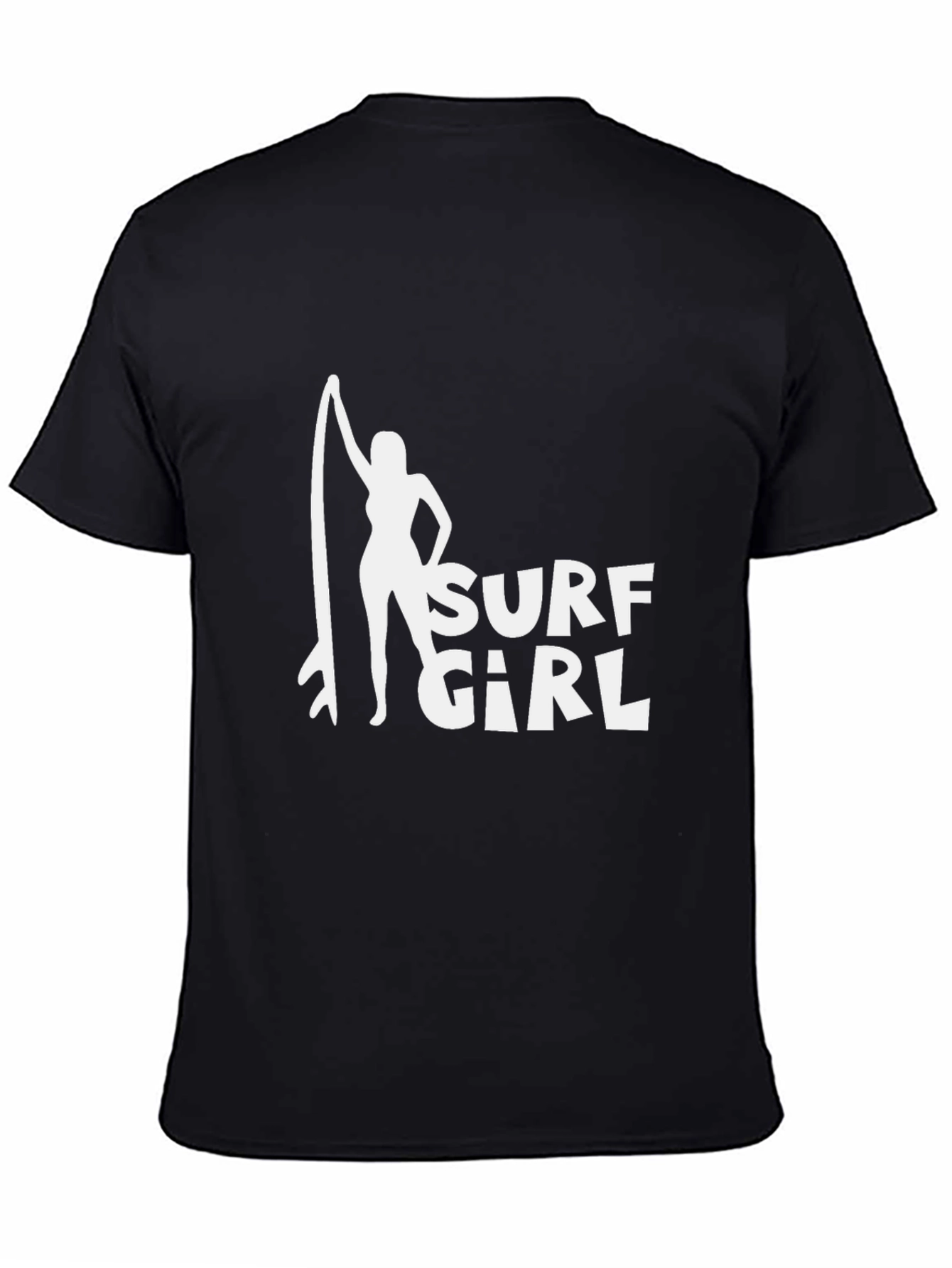 Surf Girl Black T-Shirt