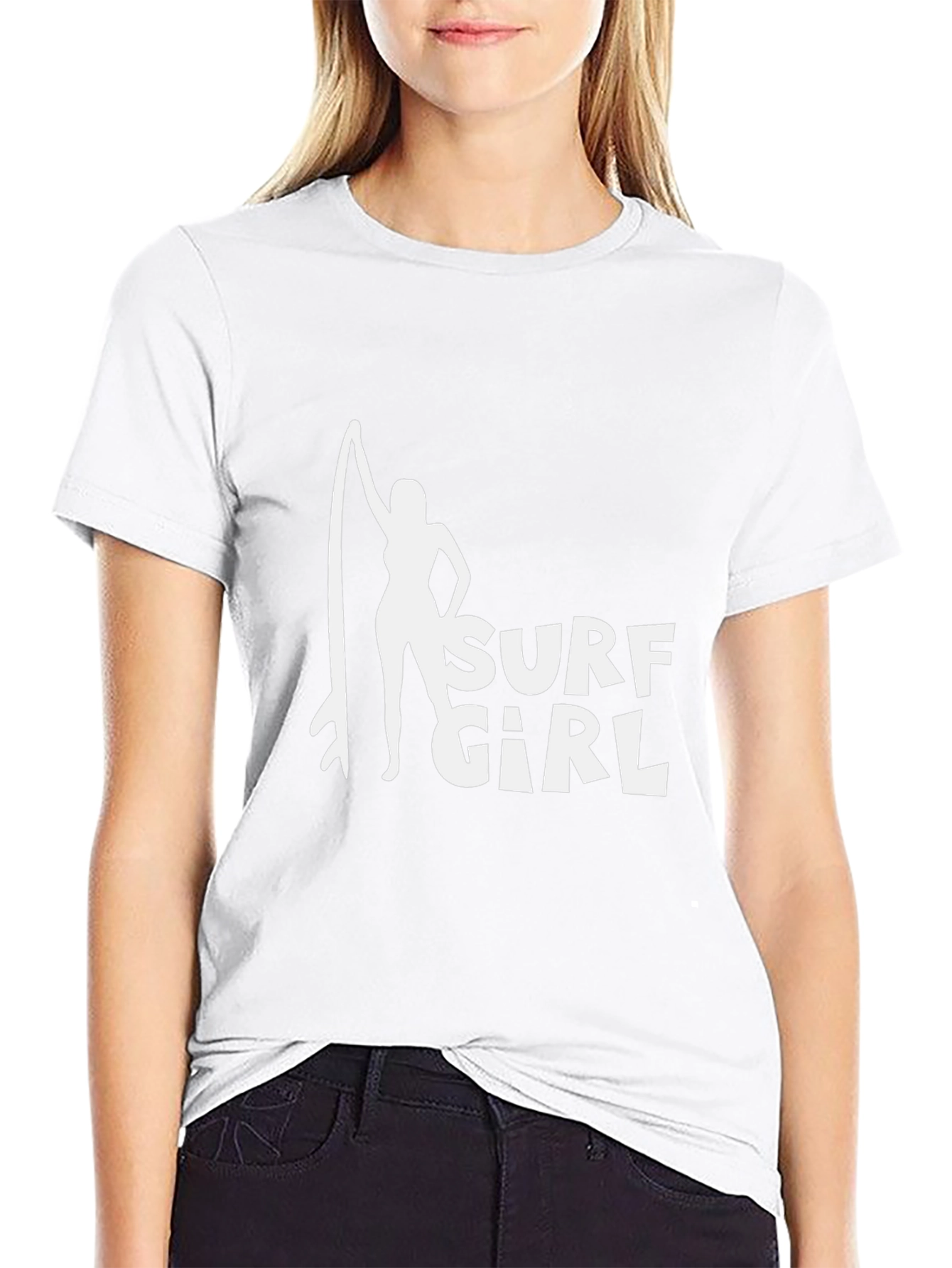 Surf Girl Black T-Shirt