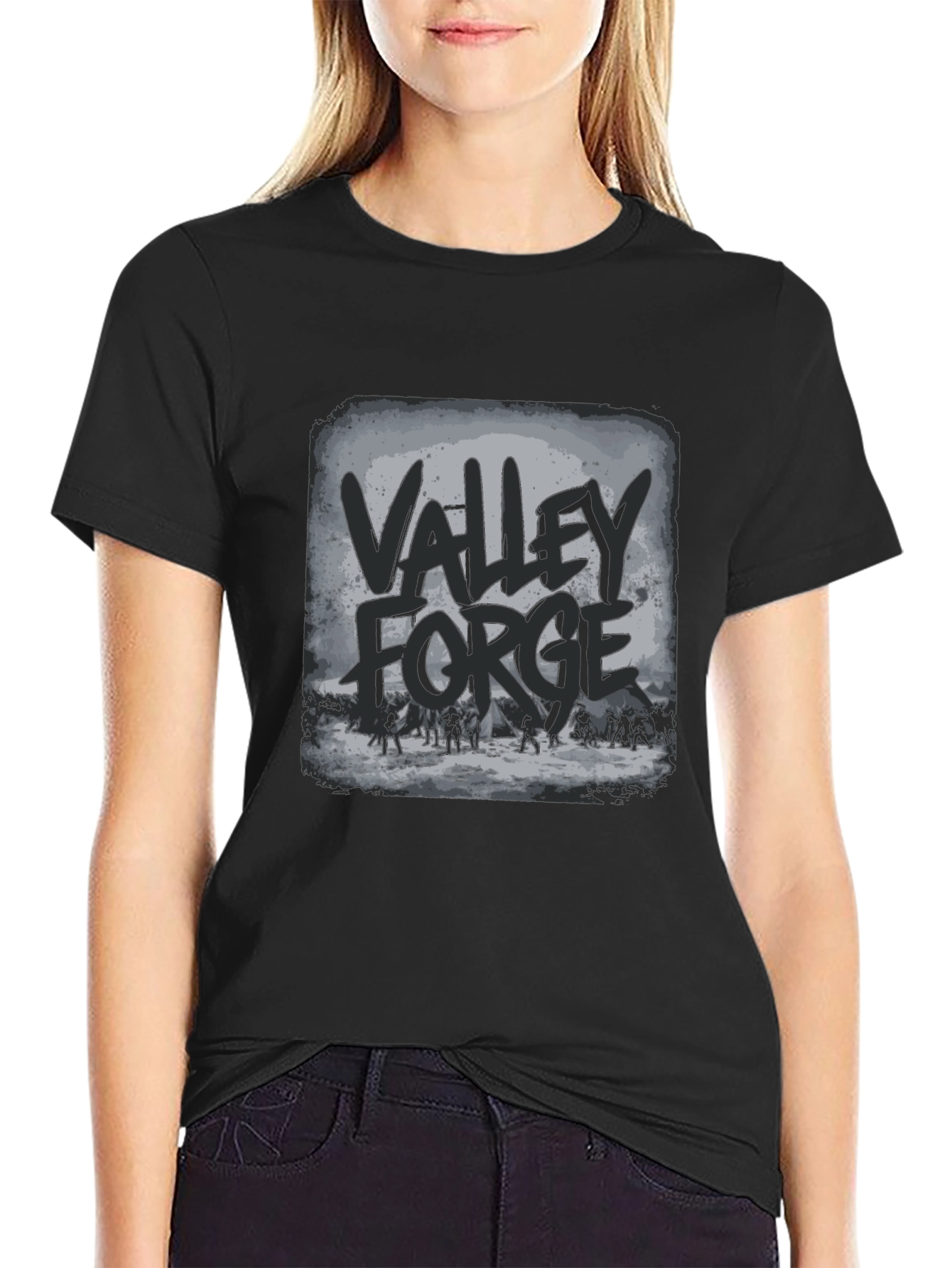 Valley Forge T-Shirt - Black Graphic Tee
