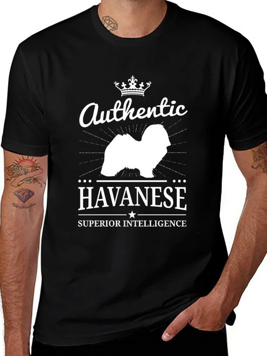 Authentic Havanese Superior Intelligence Black T-Shirt