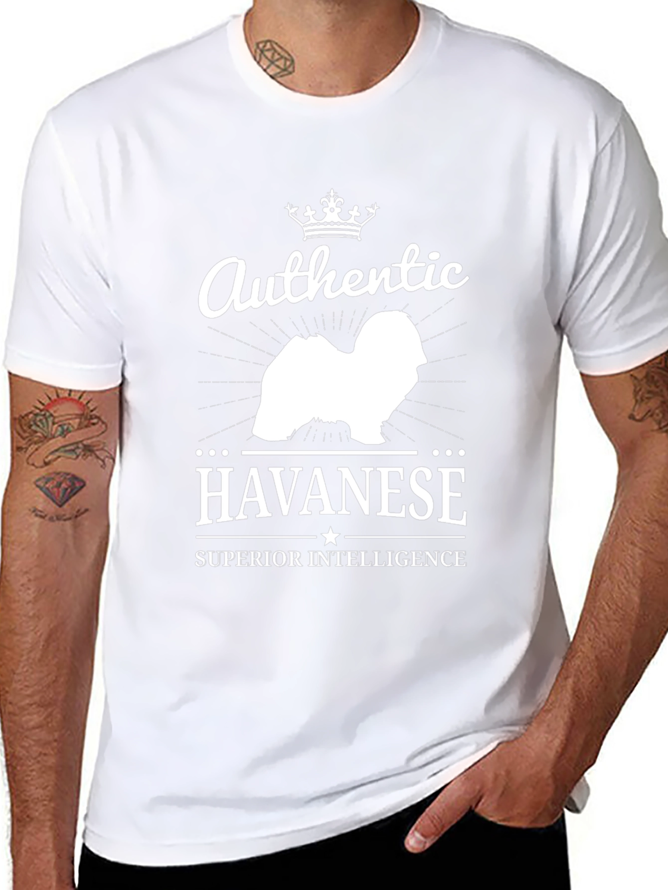Authentic Havanese Superior Intelligence Black T-Shirt