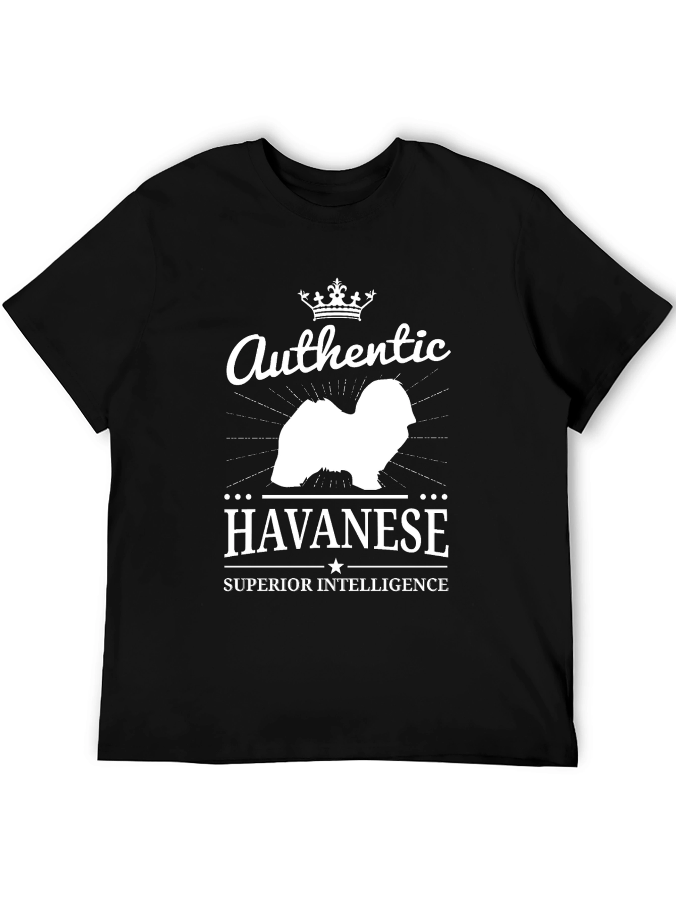 Authentic Havanese Superior Intelligence Black T-Shirt