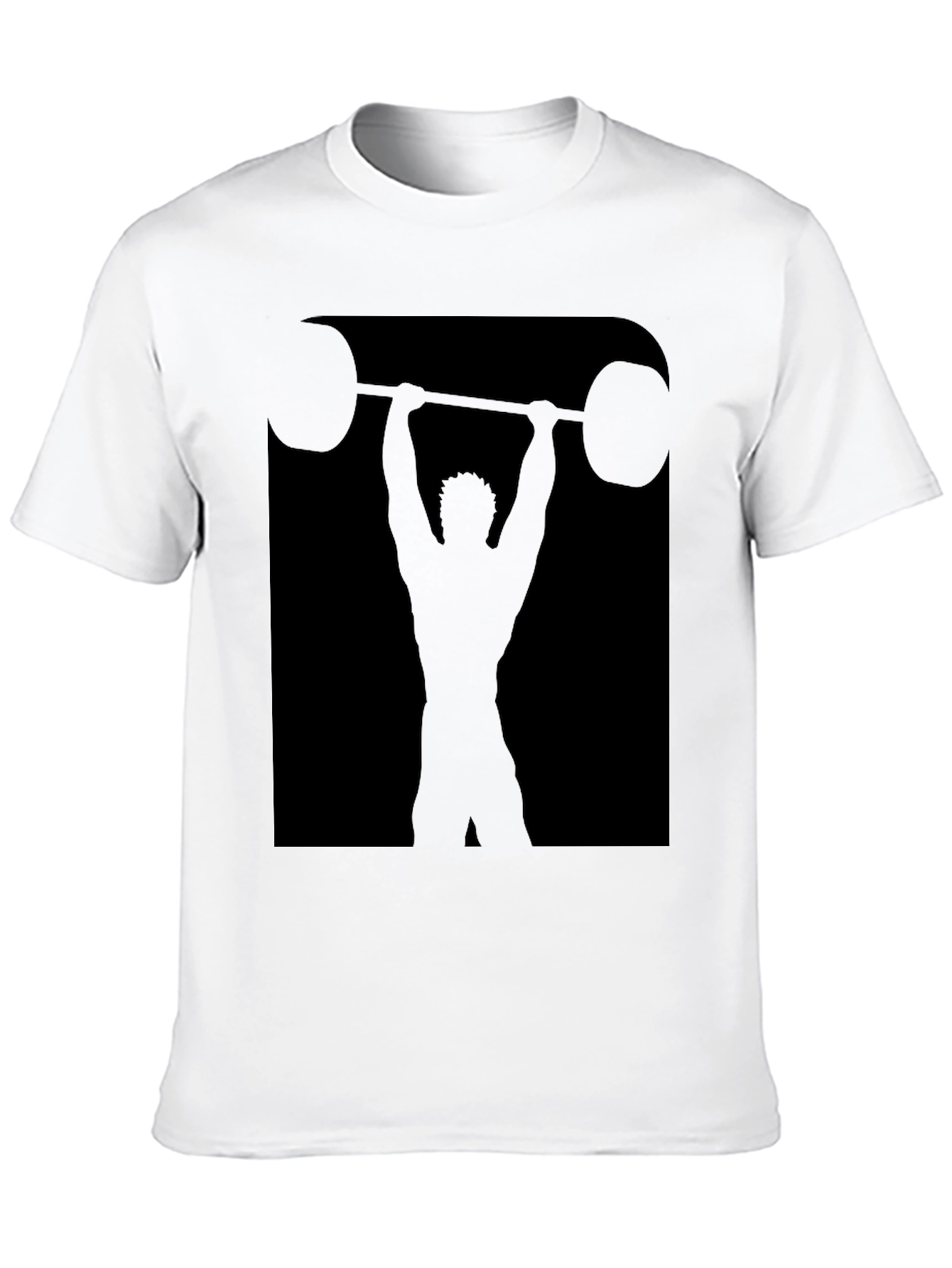 Weightlifting Silhouette Graphic Tee - Black