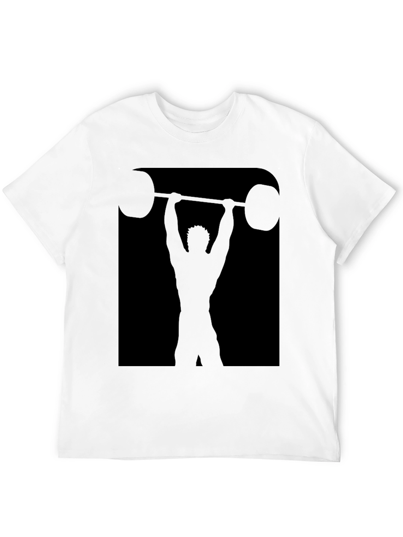 Weightlifting Silhouette Graphic Tee - Black