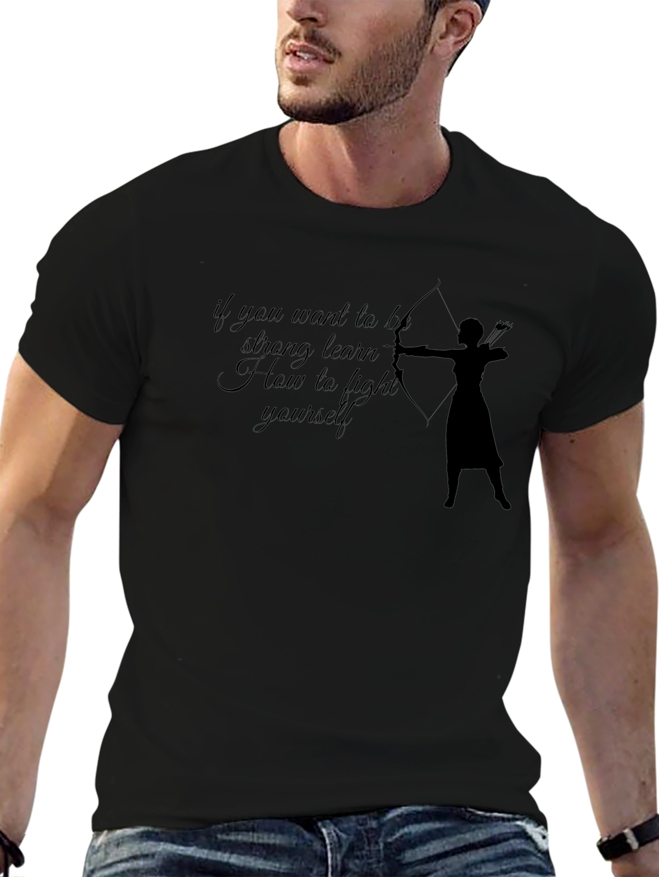 Archer Motivational T-Shirt - Learn to Fight Yourself