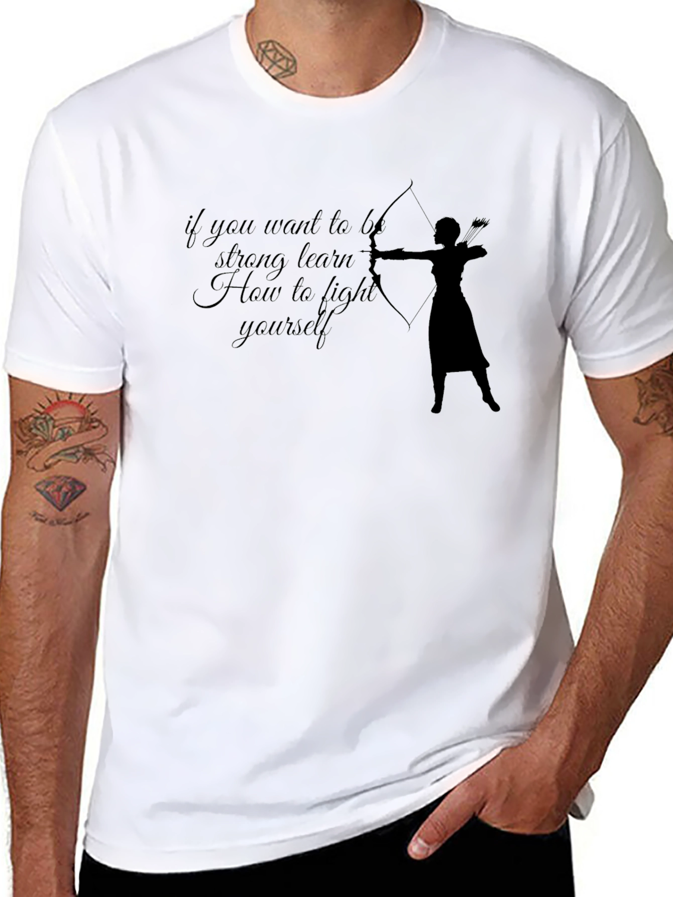 Archer Motivational T-Shirt - Learn to Fight Yourself