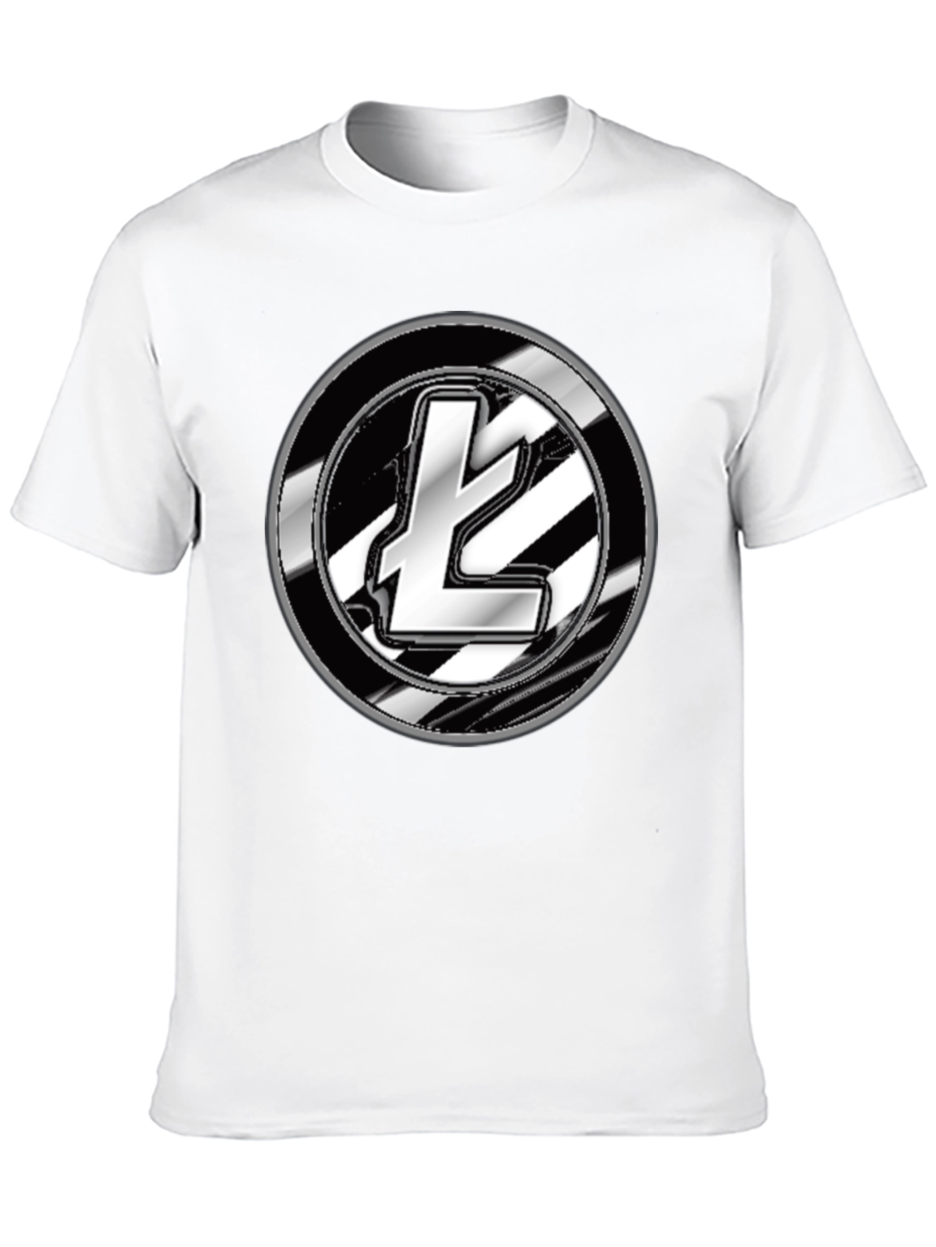 Litecoin Crypto Logo Graphic T-Shirt - Black