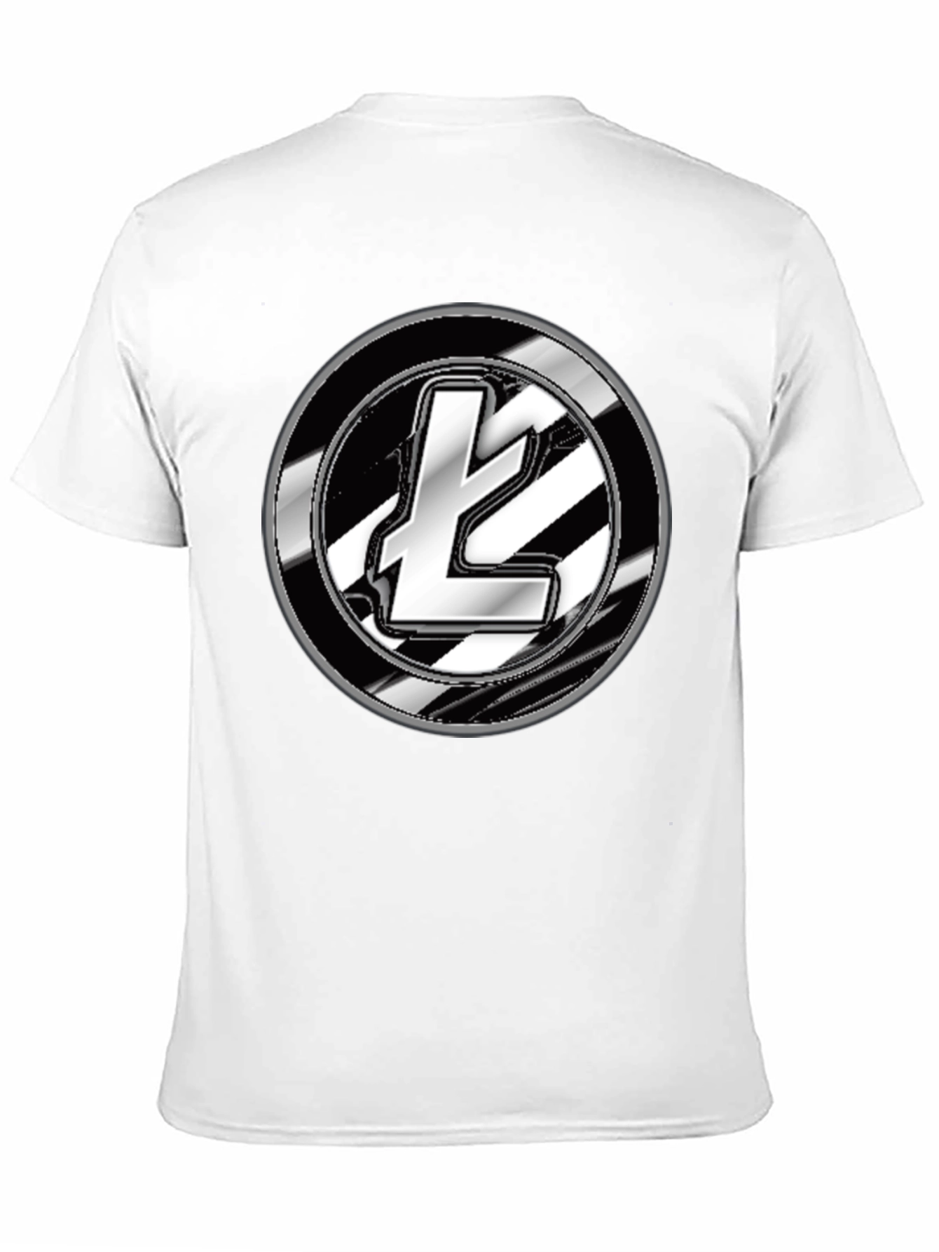 Litecoin Crypto Logo Graphic T-Shirt - Black