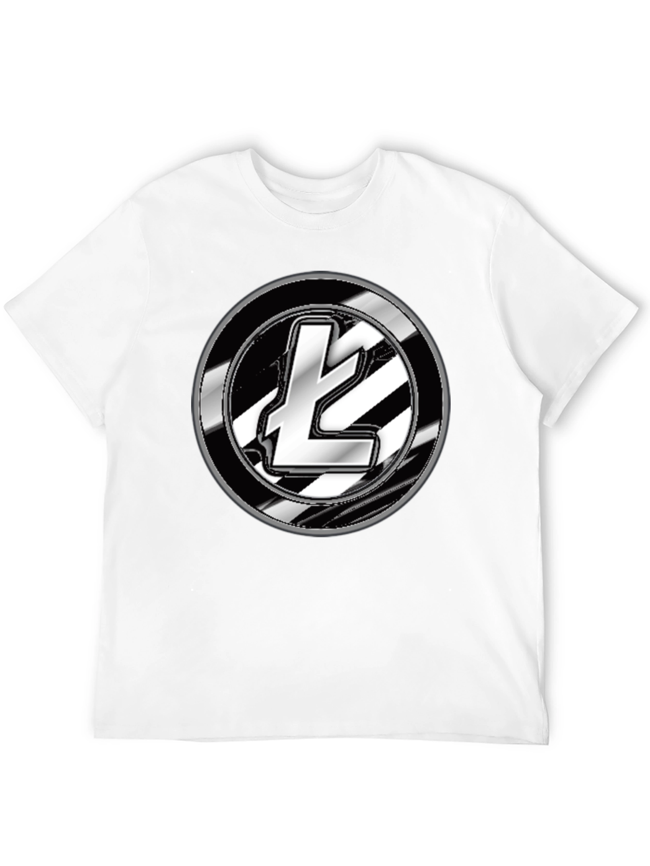 Litecoin Crypto Logo Graphic T-Shirt - Black