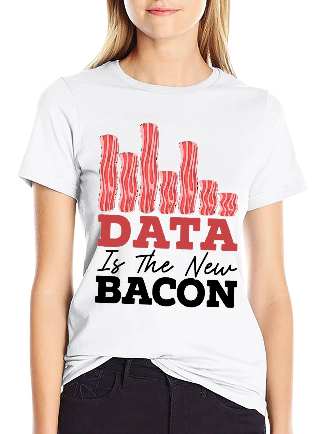 Data Is The New Bacon Funny Graphic Tee