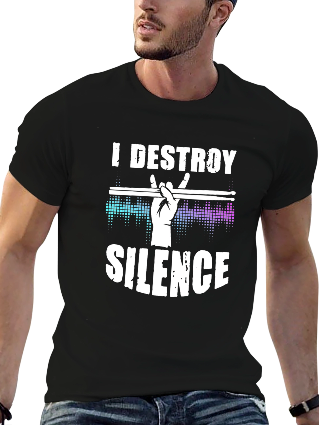 I Destroy Silence Drummer T-Shirt