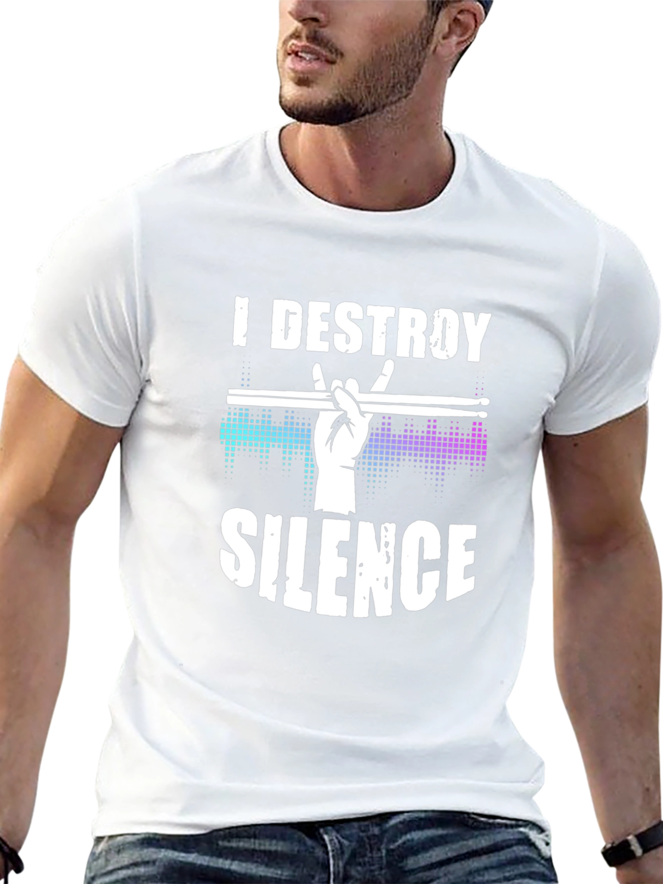 I Destroy Silence Drummer T-Shirt