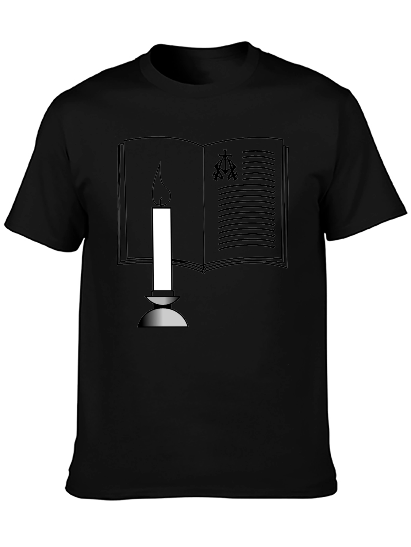 Book & Candle Graphic T-Shirt