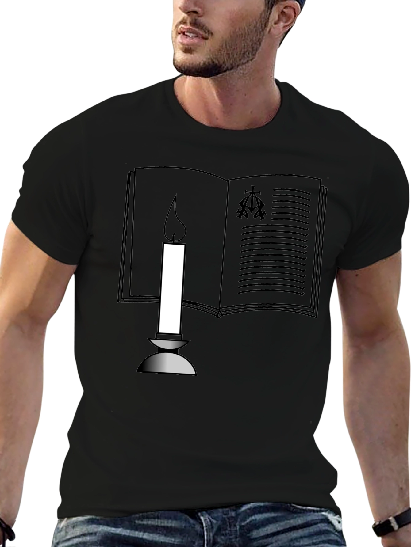 Book & Candle Graphic T-Shirt