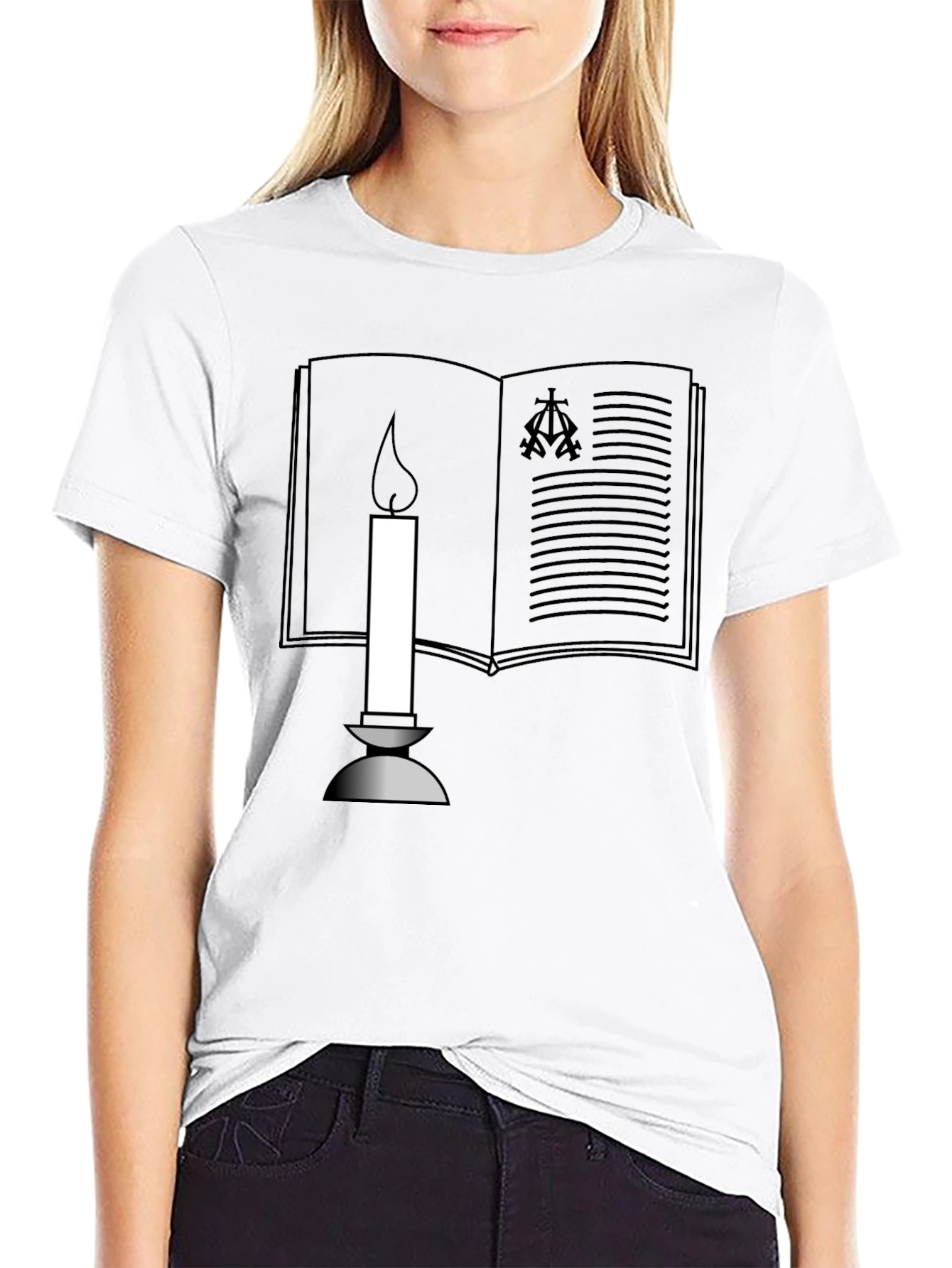Book & Candle Graphic T-Shirt