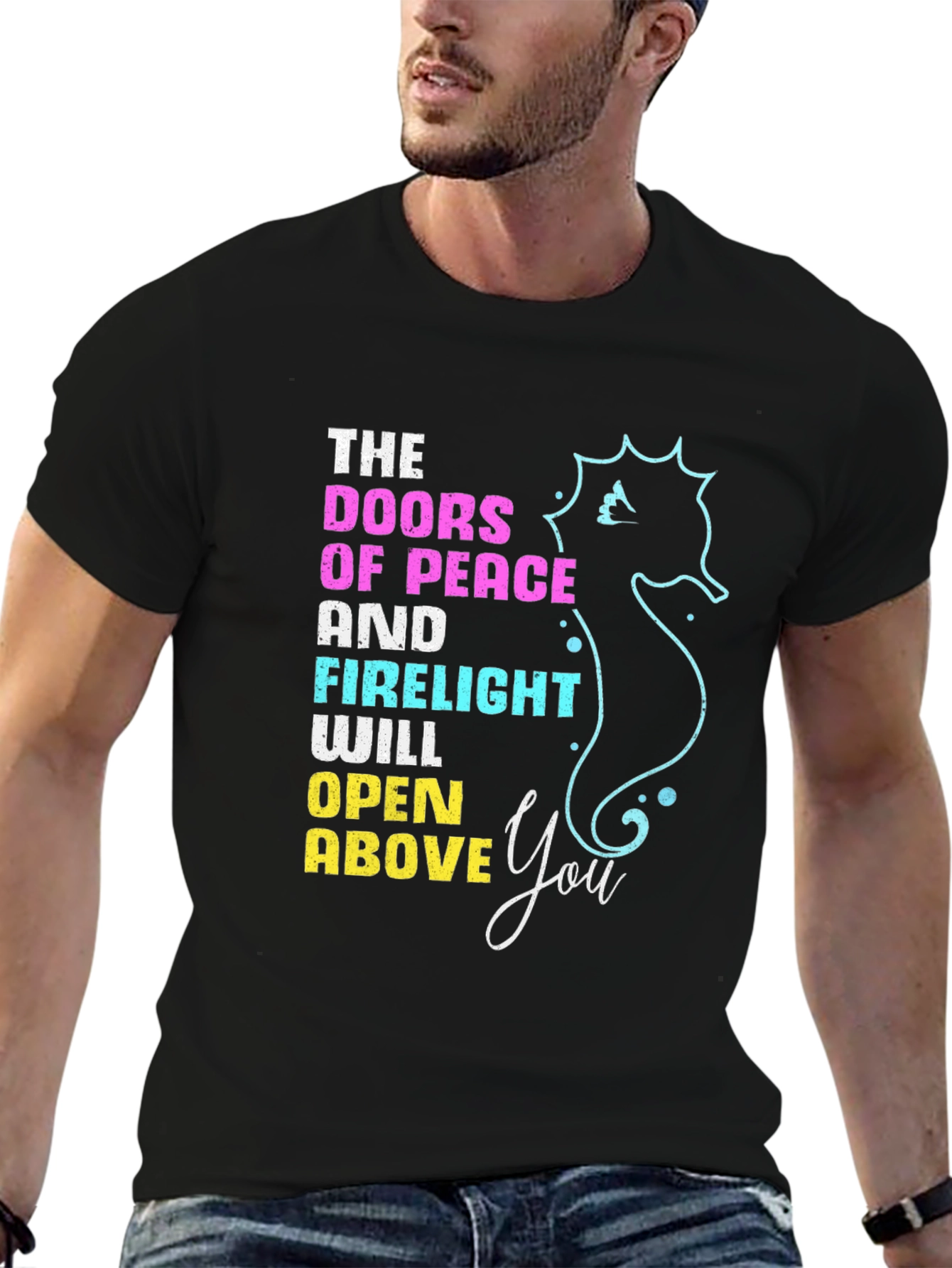 Doors of Peace T-Shirt Seahorse Design