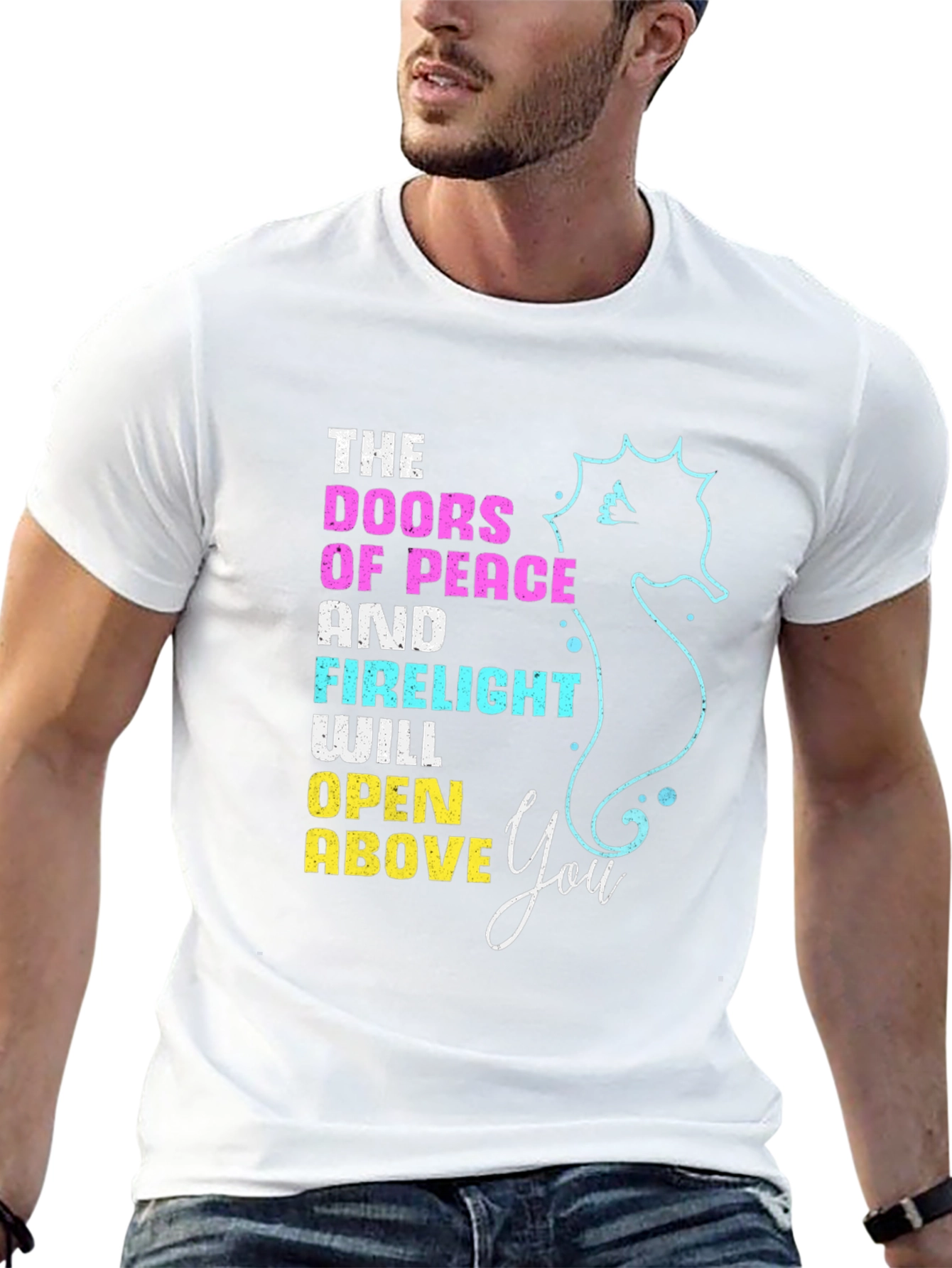 Doors of Peace T-Shirt Seahorse Design