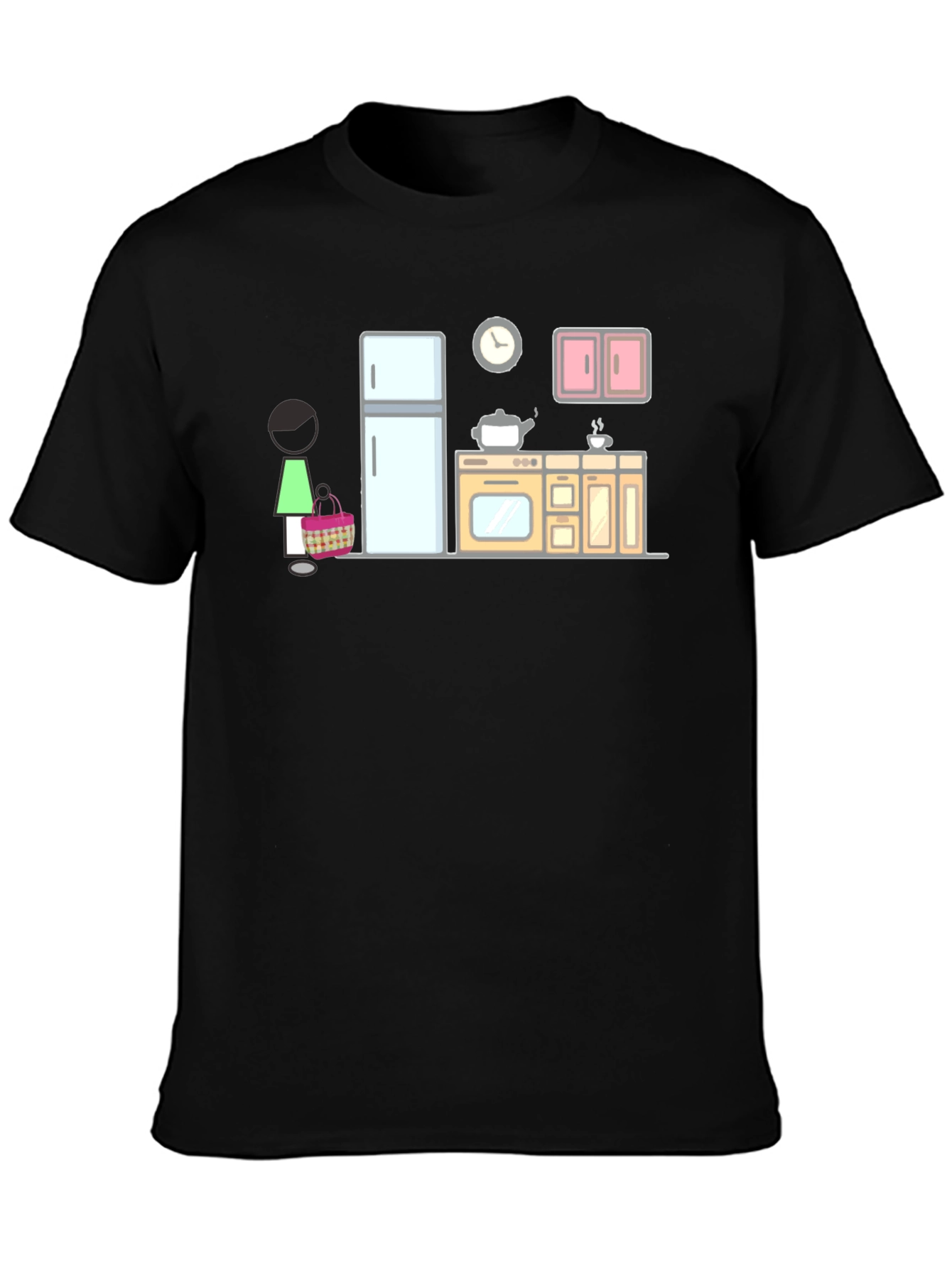 Cartoon Kitchen Graphic T-Shirt