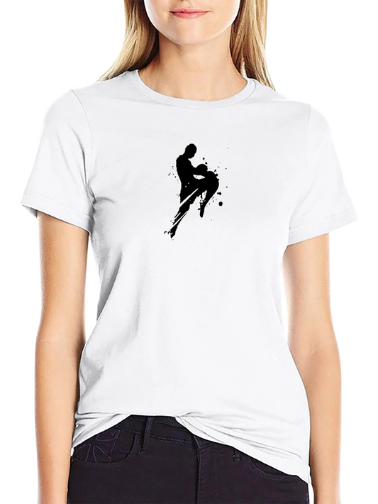 Martial Arts Graphic Tee - Black Cotton T-Shirt
