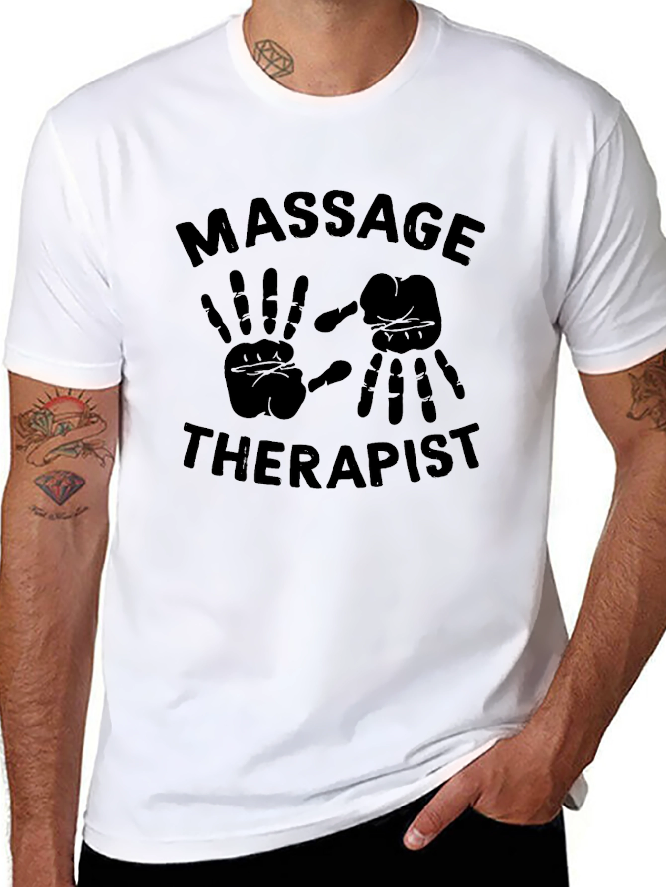 Massage Therapist Graphic Tee - Black Unisex T-Shirt