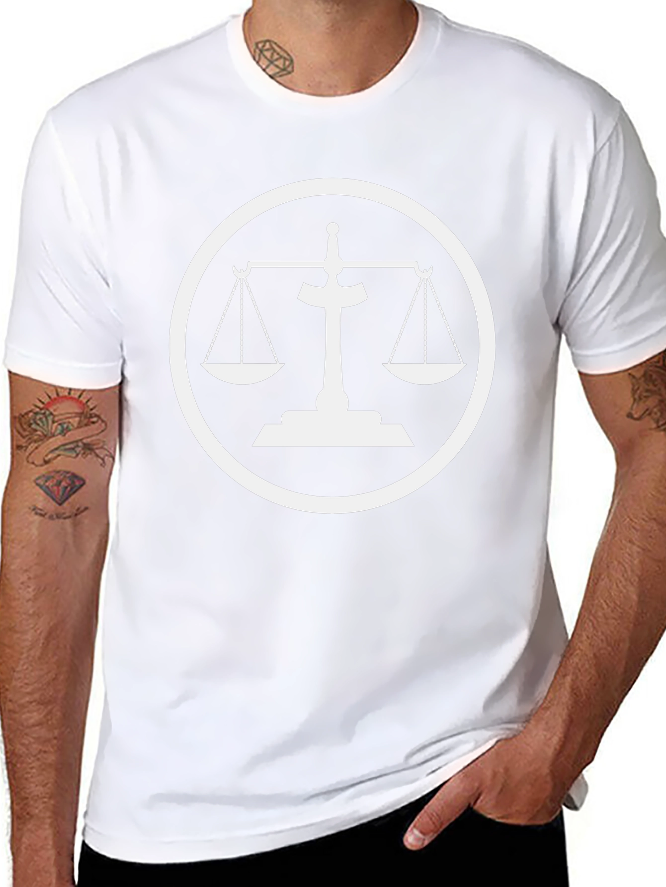 Scales of Justice Graphic Tee - Black