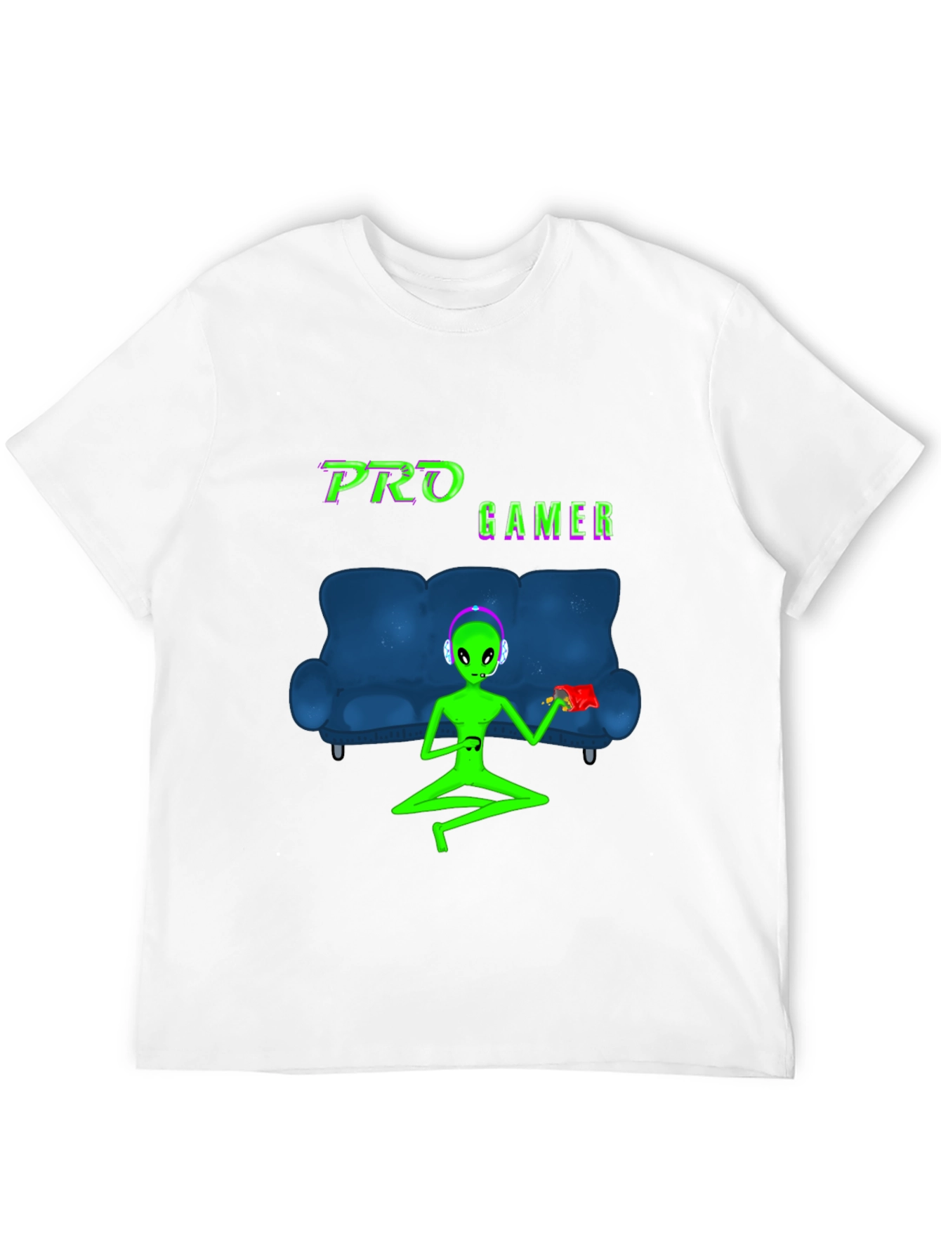 Pro Gamer Alien Graphic T-Shirt - Black