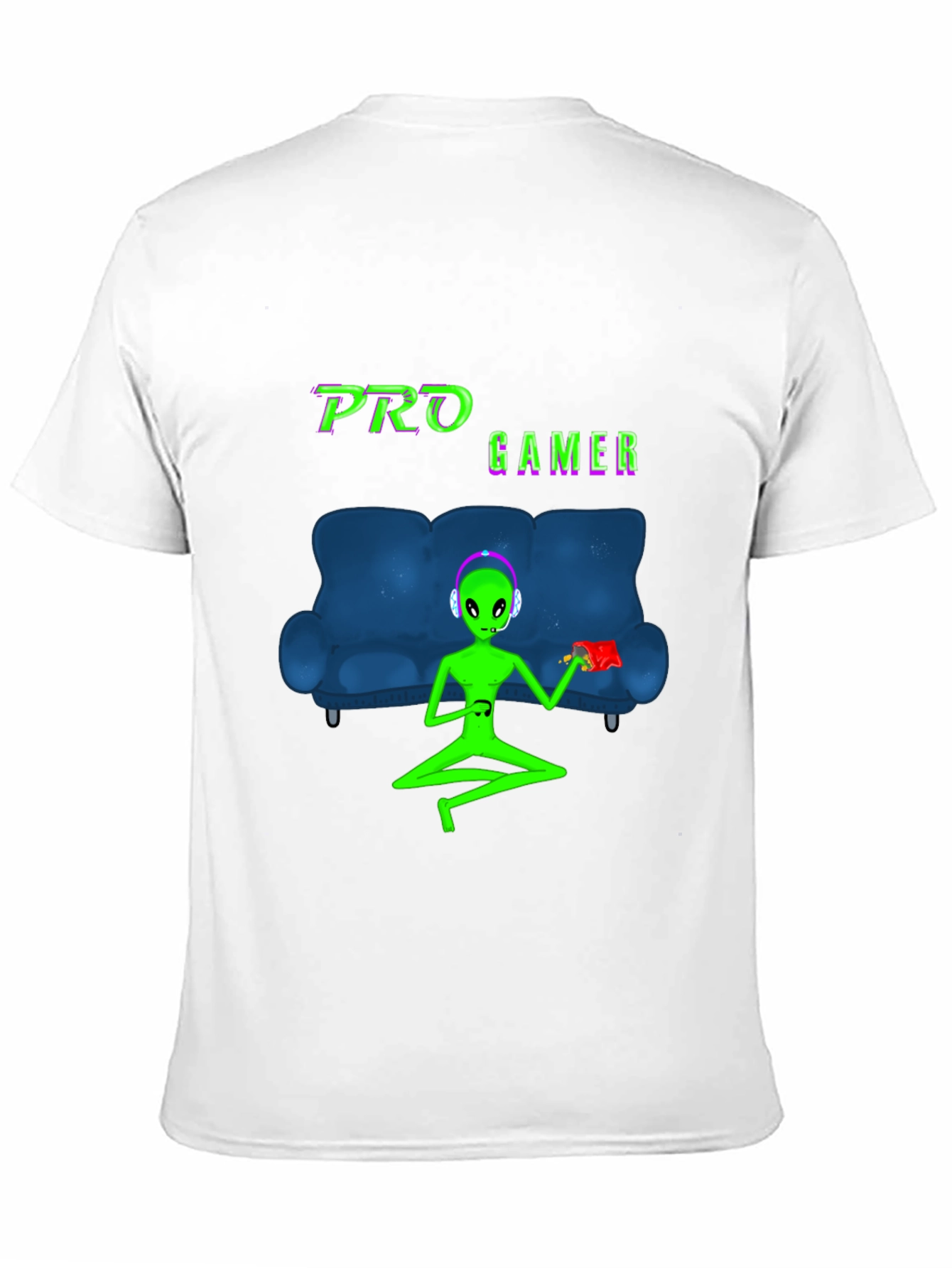 Pro Gamer Alien Graphic T-Shirt - Black
