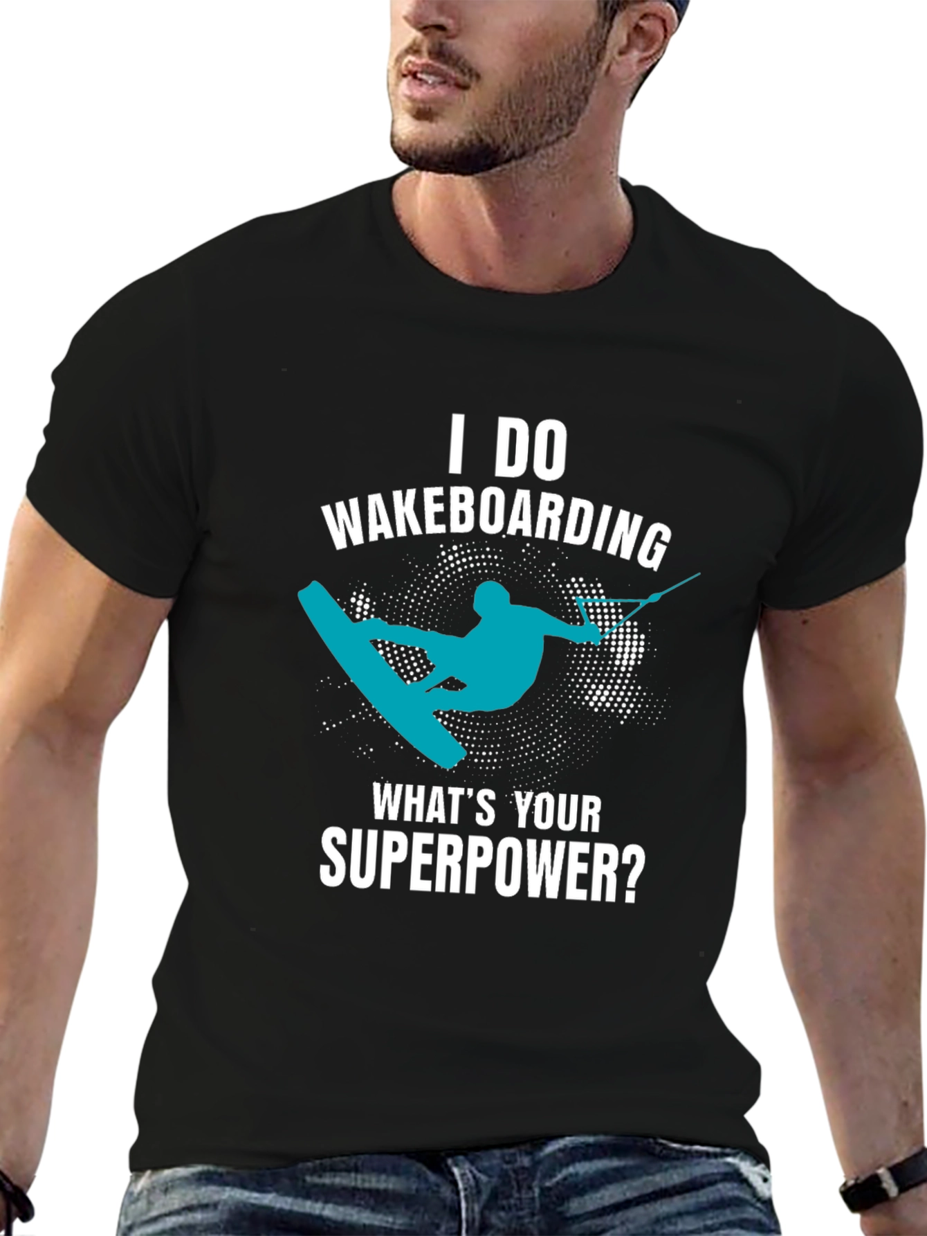 Wakeboarding Superpower T-Shirt - Sport Graphic Tee