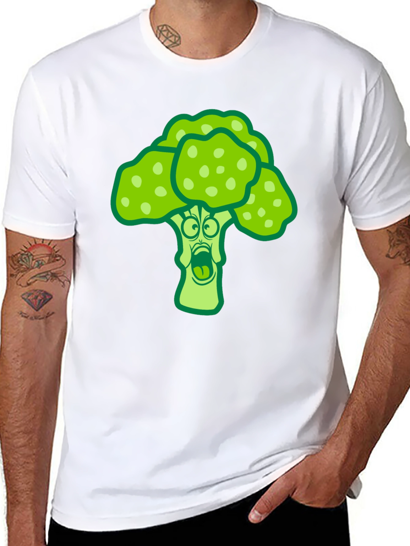 Broccoli Cartoon Graphic Novelty Tee