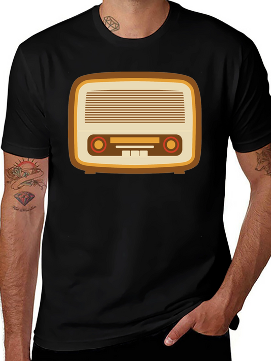 Vintage Radio Graphic Tee - Retro Style