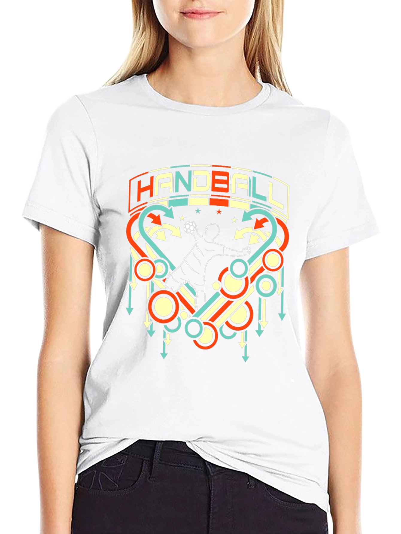 Handball Graphic T-Shirt Retro Style