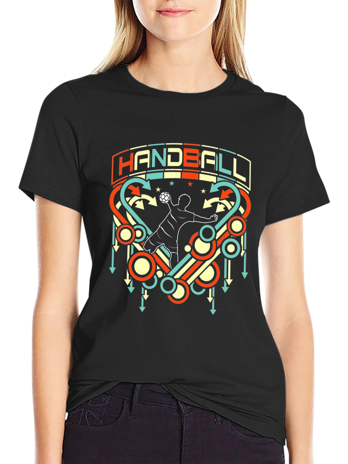 Handball Graphic T-Shirt Retro Style