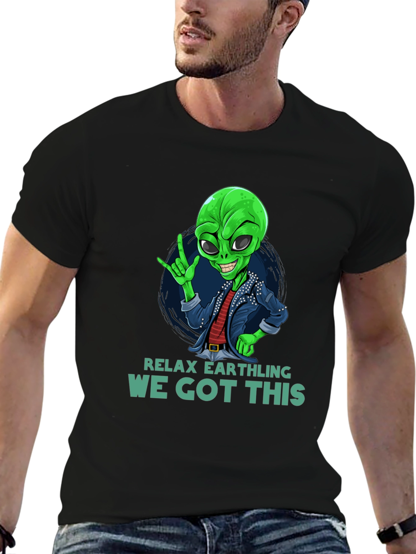 Relax Earthling T-Shirt - Alien Graphic Tee