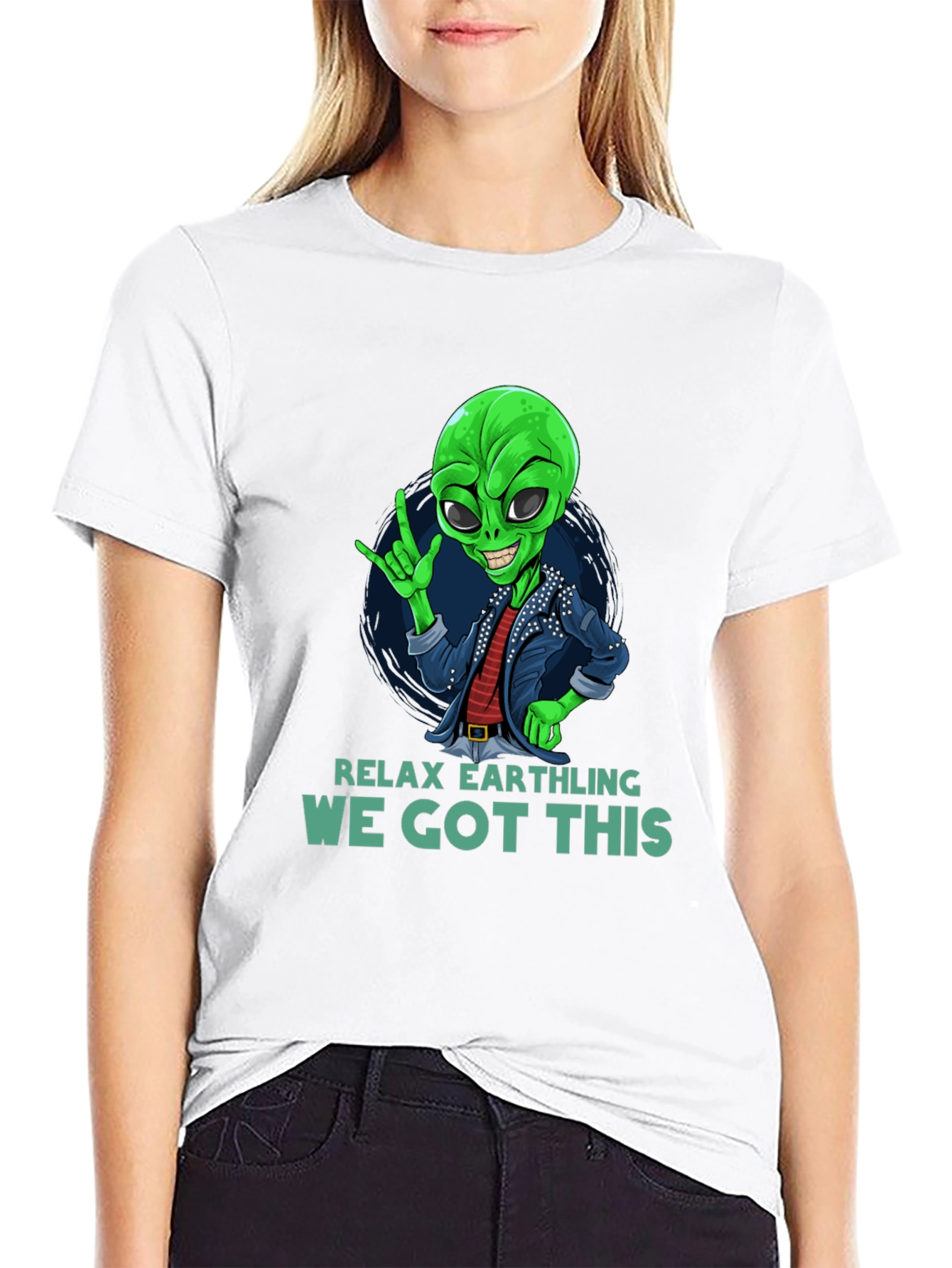Relax Earthling T-Shirt - Alien Graphic Tee
